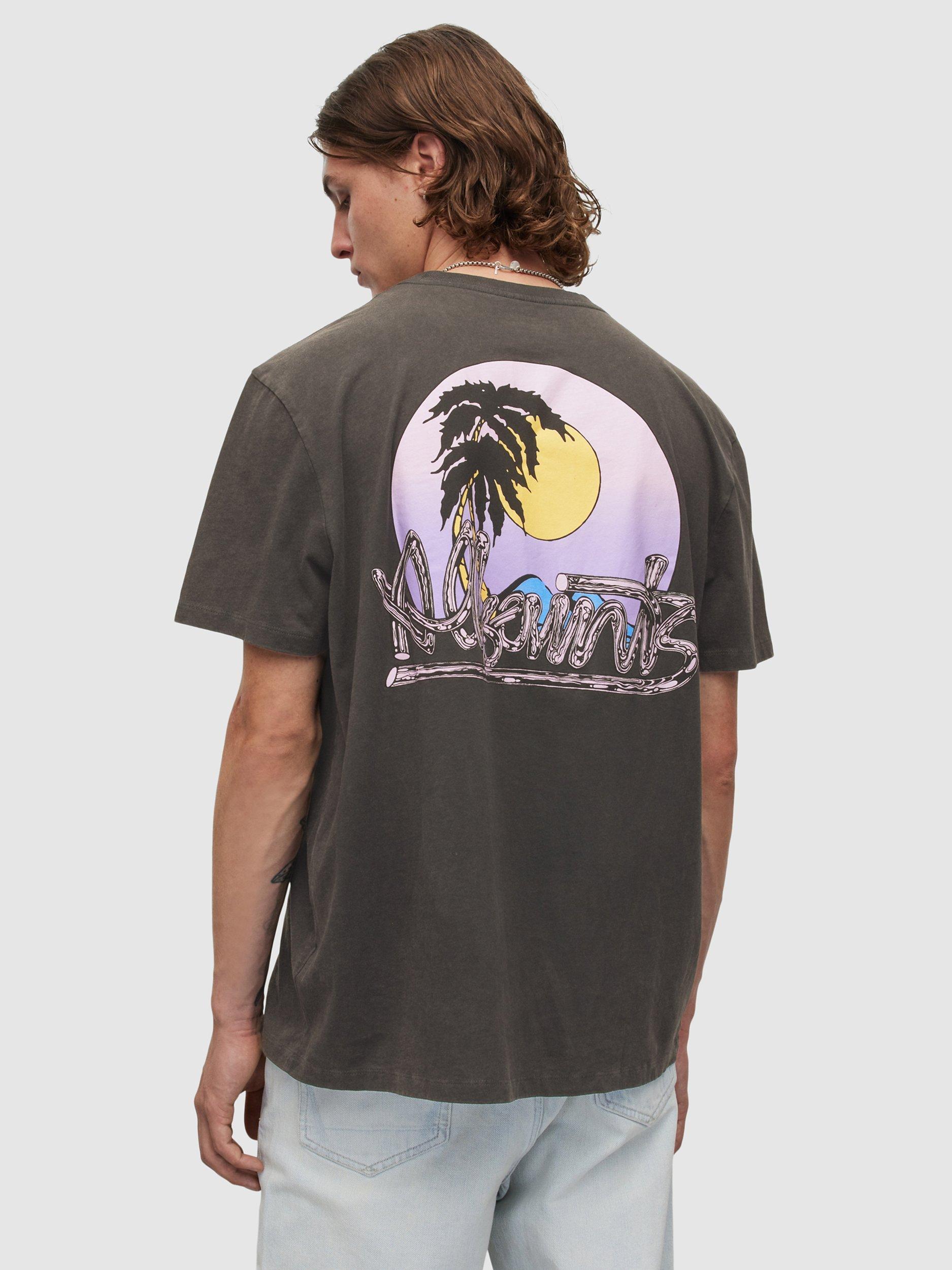 Product image 2 of 7, which shows AllSaints Chroma Short Sleeve T-Shirt, Washed Black, L