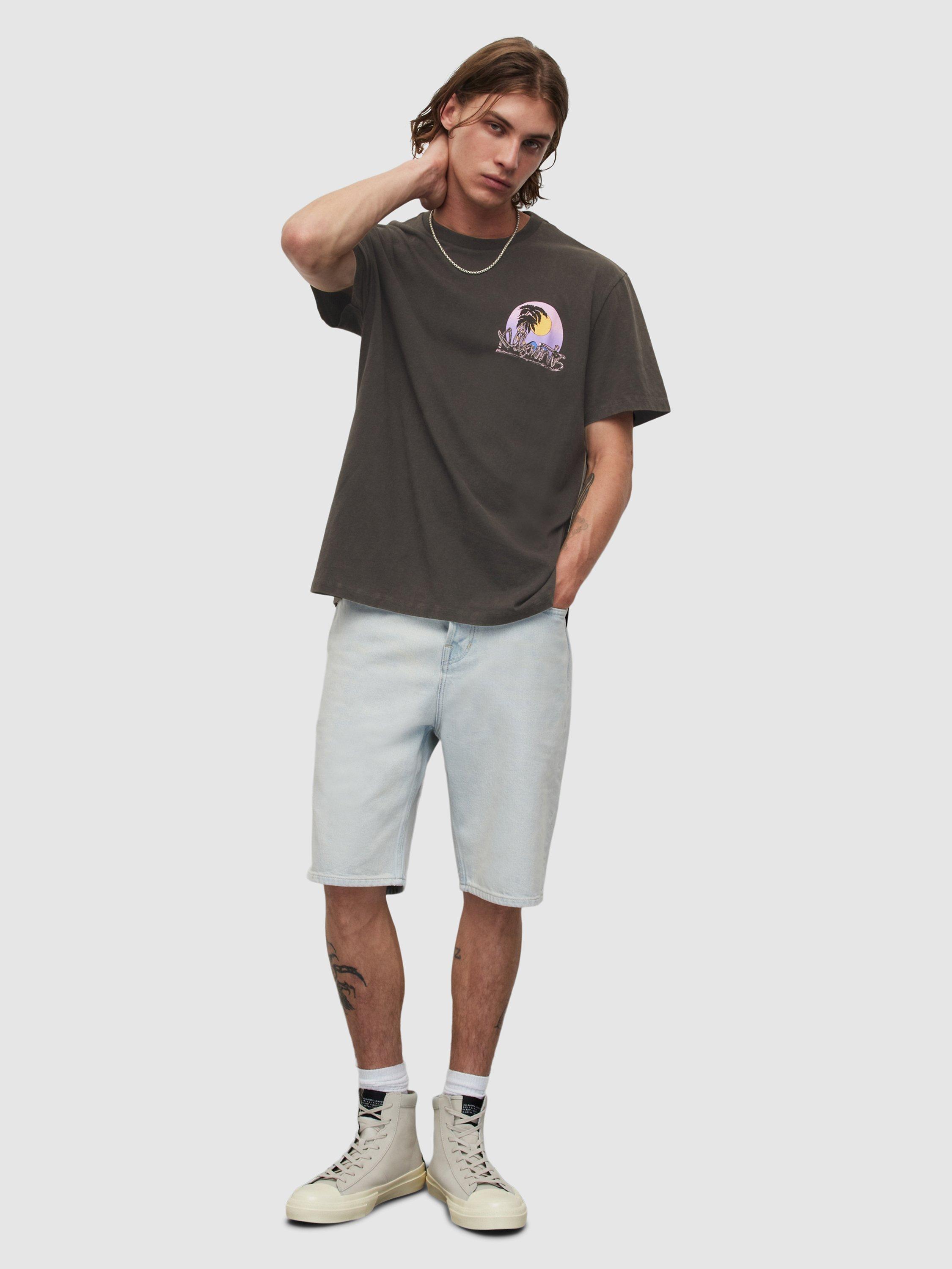 Product image 3 of 7, which shows AllSaints Chroma Short Sleeve T-Shirt, Washed Black, L