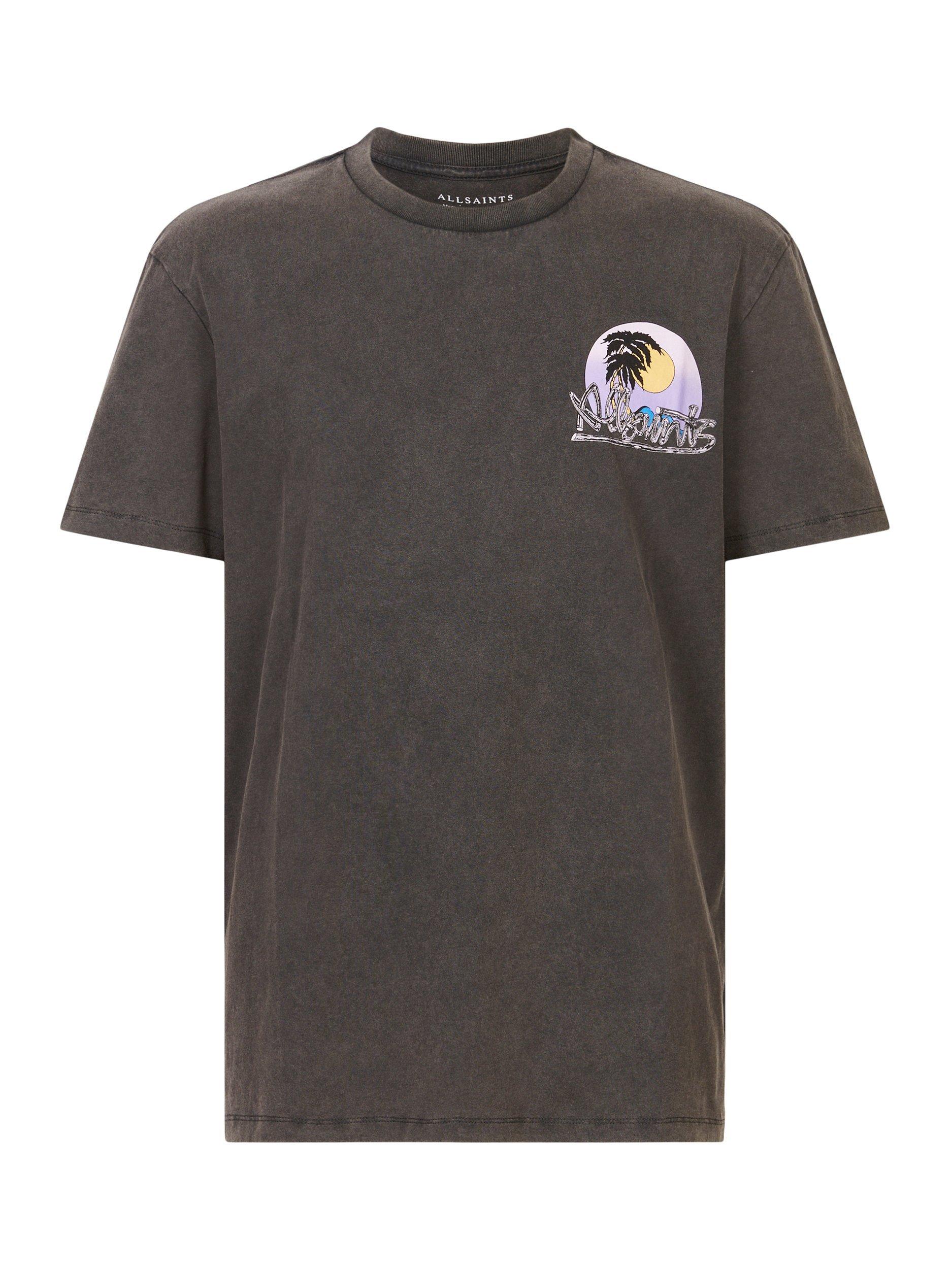 Product image 4 of 7, which shows AllSaints Chroma Short Sleeve T-Shirt, Washed Black, L