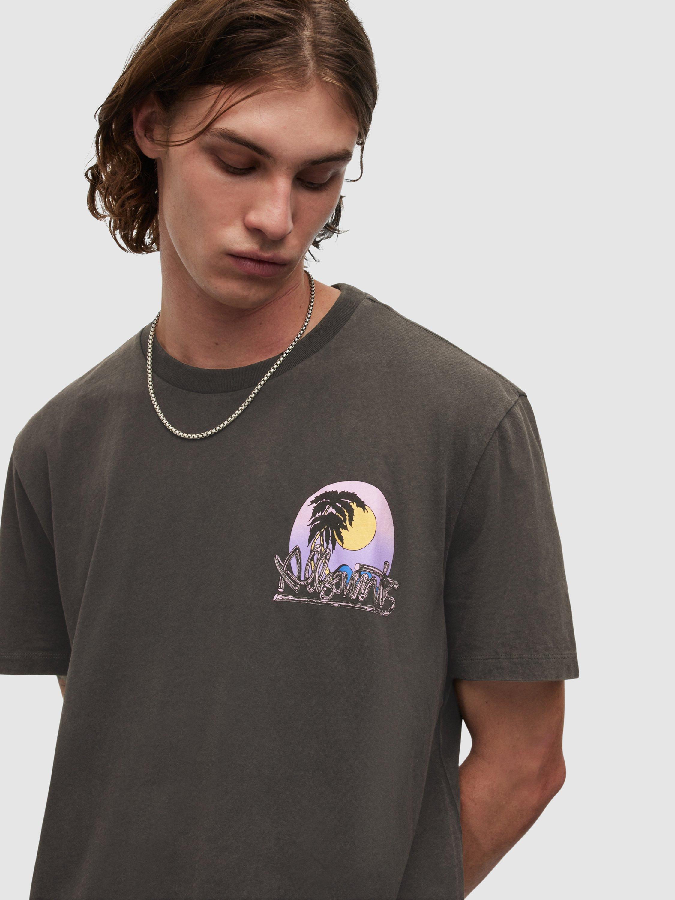 Product image 6 of 7, which shows AllSaints Chroma Short Sleeve T-Shirt, Washed Black, L