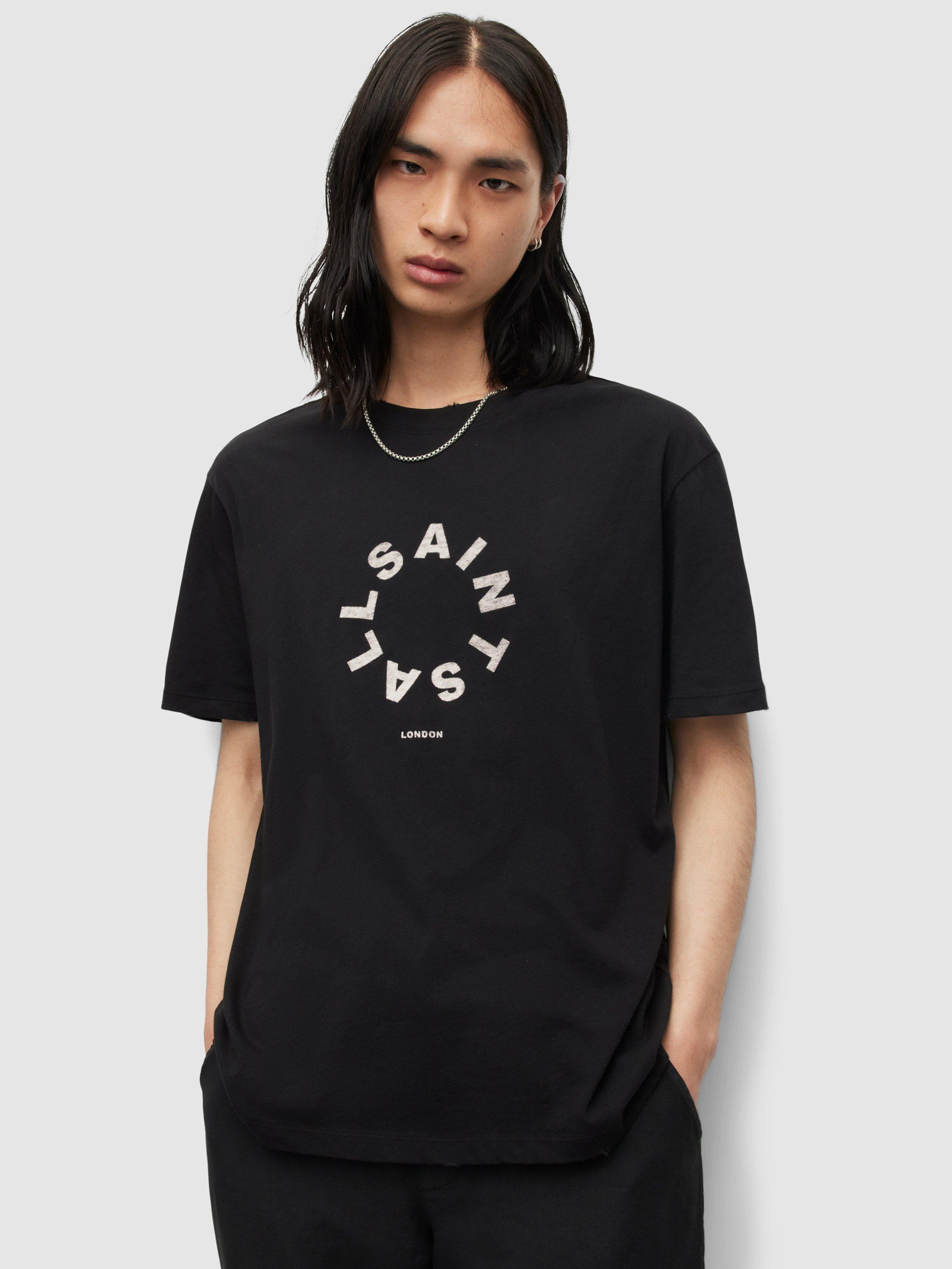 AllSaints Valence Short Sleeve T-Shirt, Washed Black