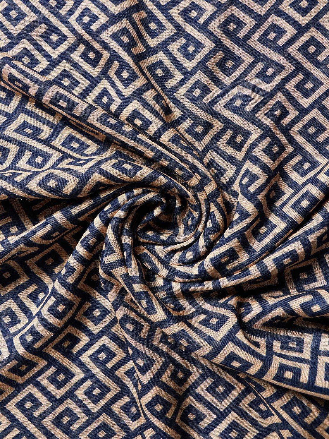 Product image 3 of 3, which shows Aab Greca Geometric Modal Hijab, Natural/Multi, One Size