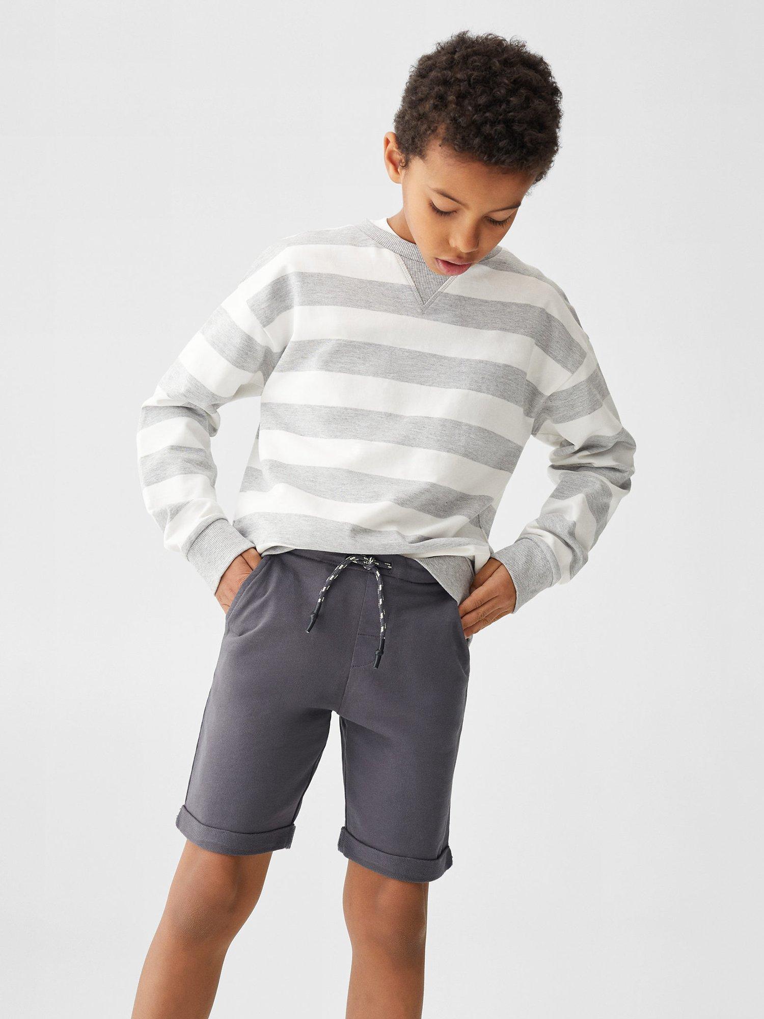 Mango Kids' Asier Bermuda Shorts, Charcoal