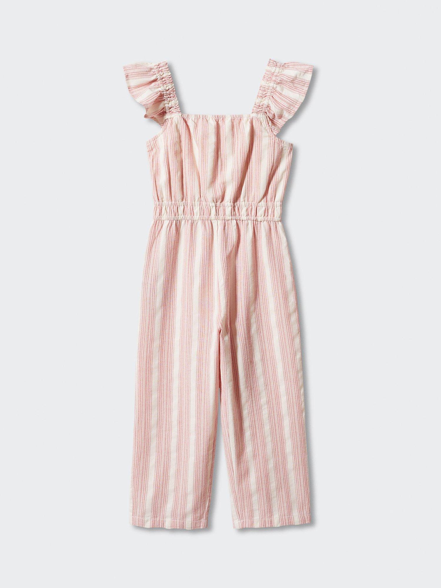 Mango Kids' Lily Playsuit, Red, Red