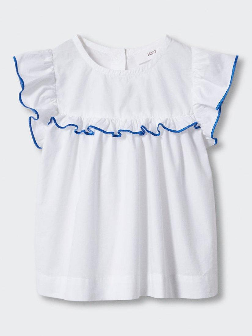 Mango Baby Abril Ruffled Sleeve Blouse