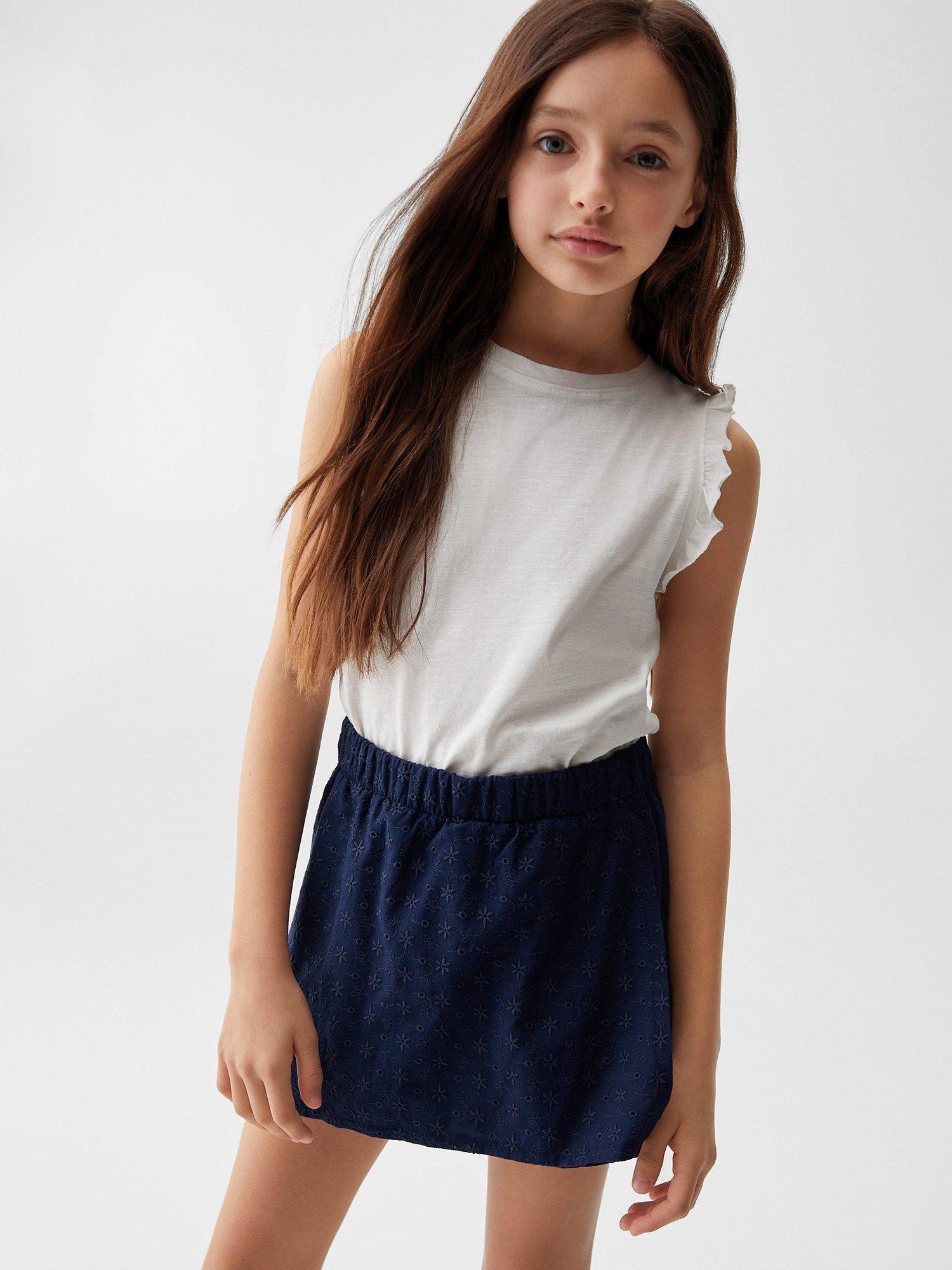 Mango Kids' Siena Skort, Navy