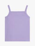 Whistles Kids' Strappy Ribbed Top, Purple