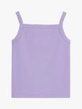 Whistles Kids' Strappy Ribbed Top, Purple