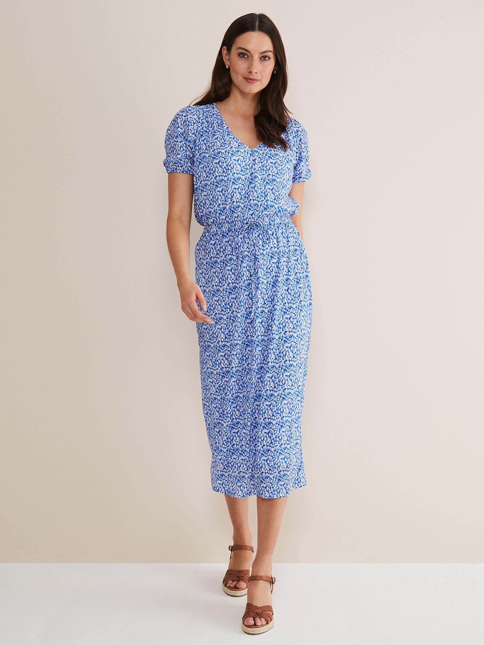 Phase Eight Melani Ditsy Dress, Blue