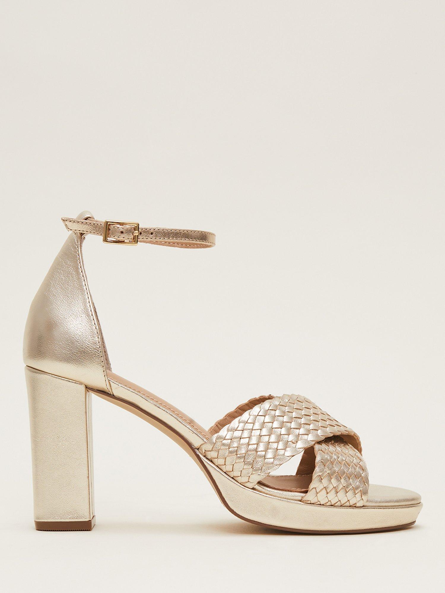 Phase Eight Plaited Leather Strap Heeled Sandals