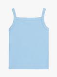 Whistles Kids' Strappy Cotton Rib Top, Blue