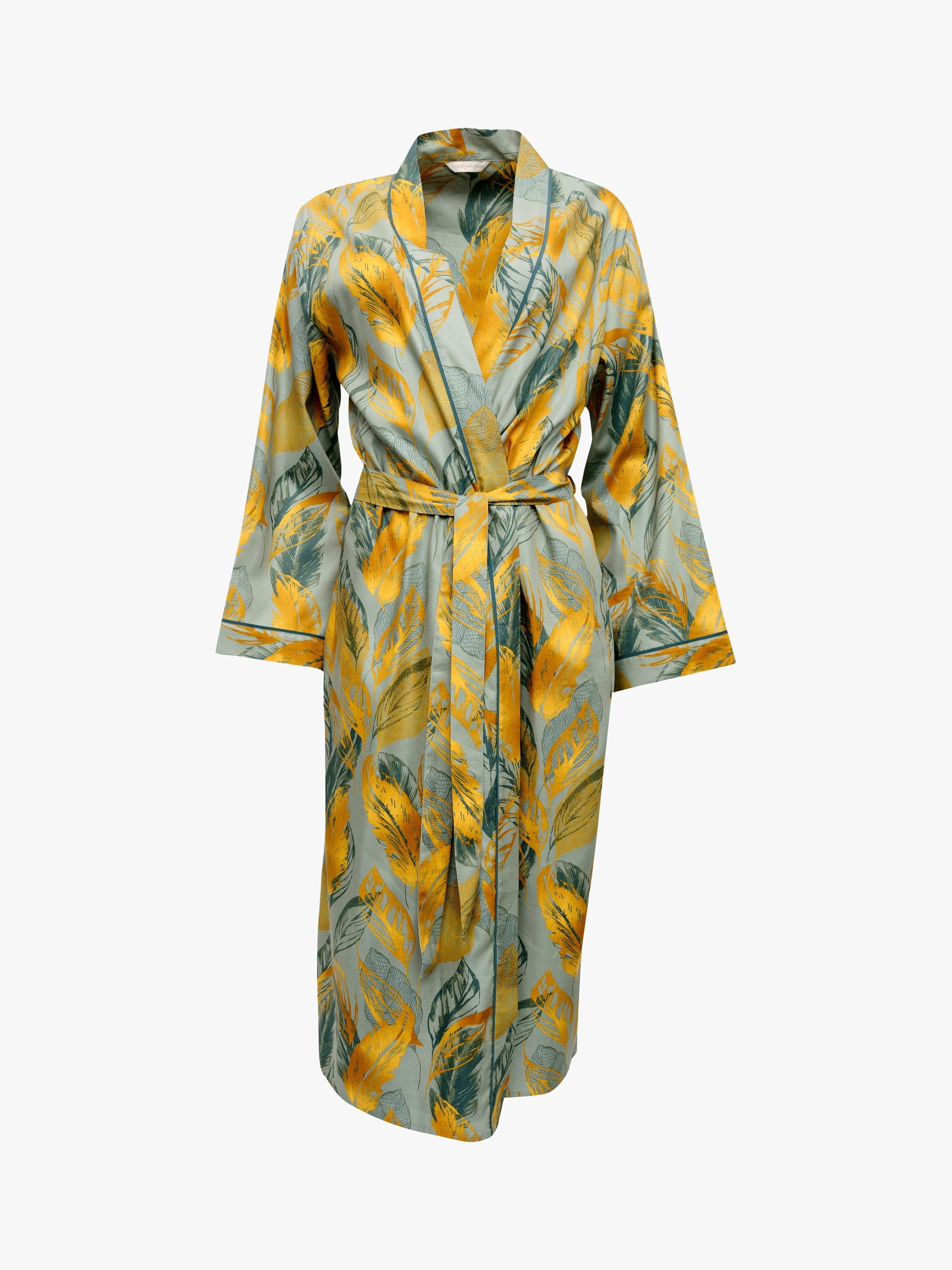 Product image 3 of 4, which shows Cyberjammies Hannah Leaf Dressing Gown, Green, 8