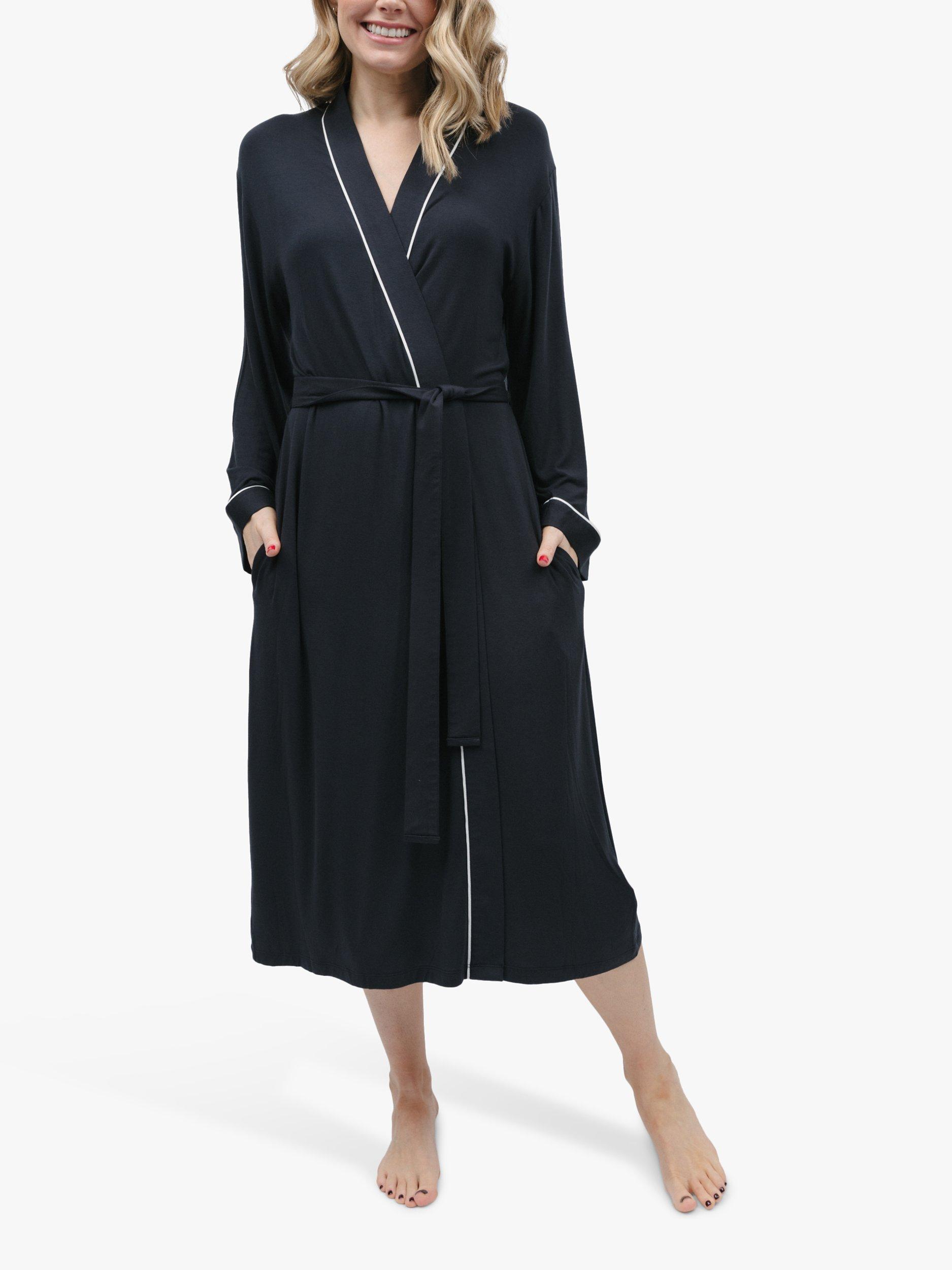 Product image 1 of 4, which shows Cyberjammies Nicole Long Dressing Gown, Charcoal, 12