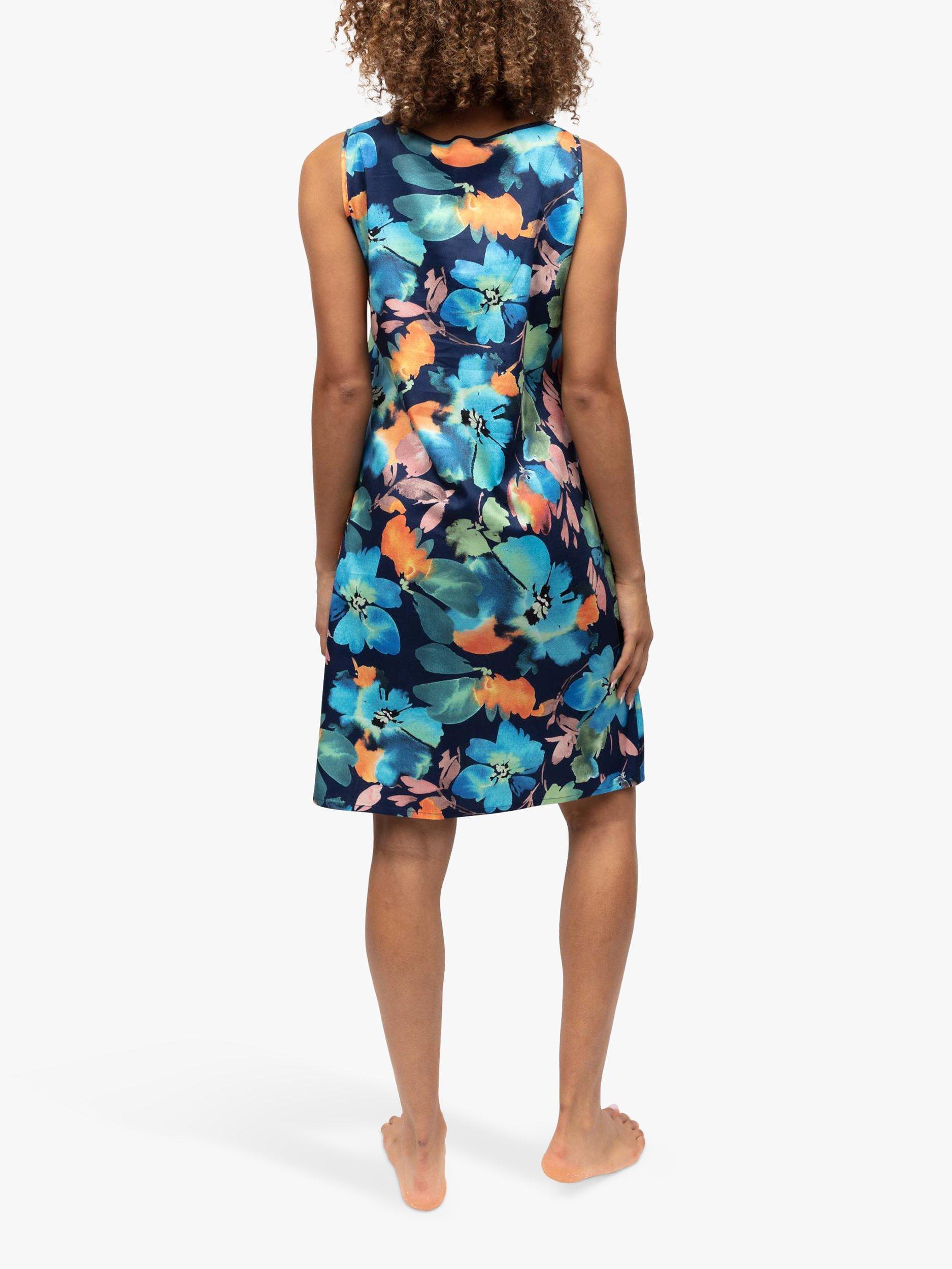 Product image 2 of 4, which shows Cyberjammies Bea Floral Nightdress, Dark Blue, 8