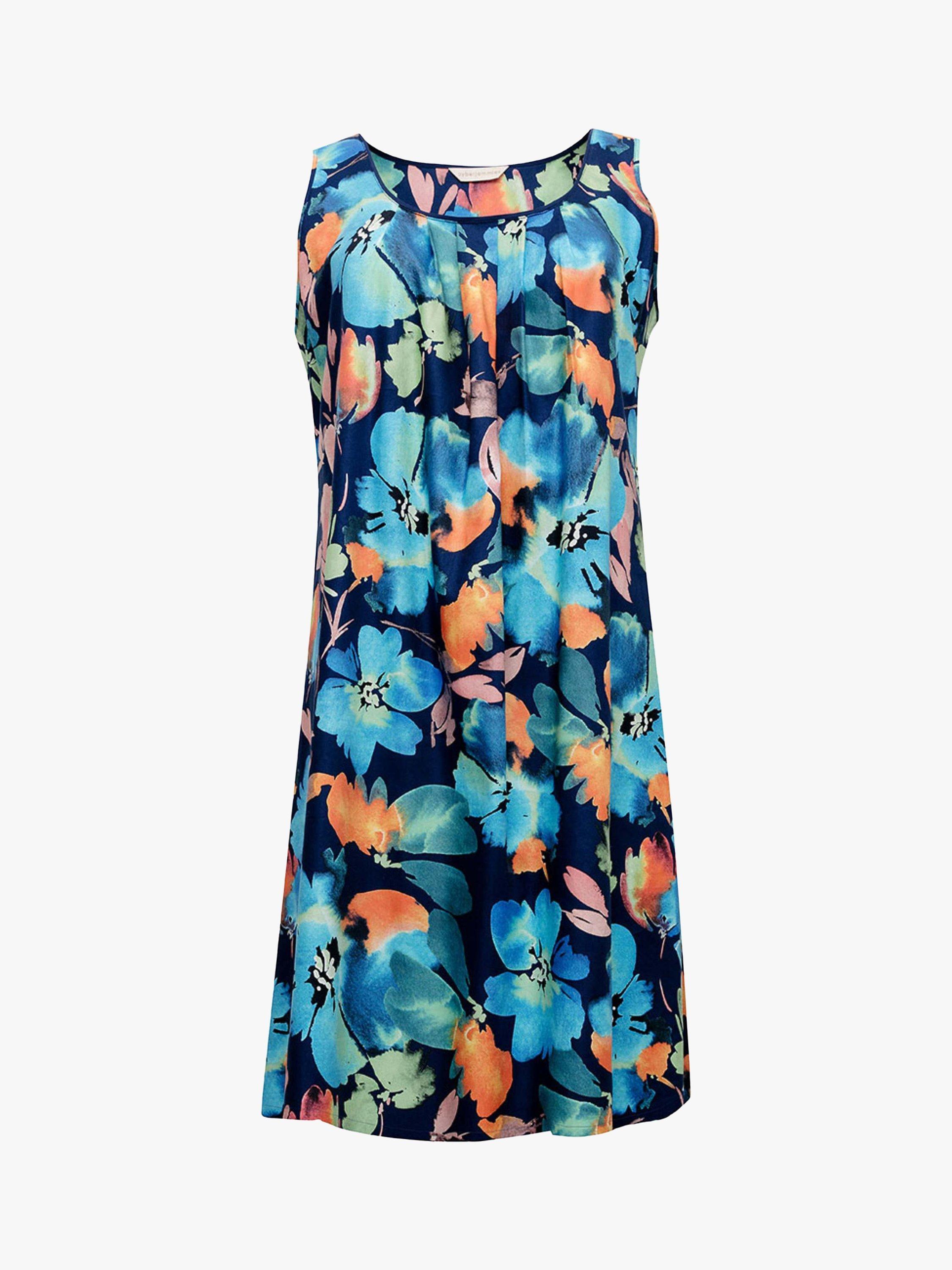 Product image 3 of 4, which shows Cyberjammies Bea Floral Nightdress, Dark Blue, 8