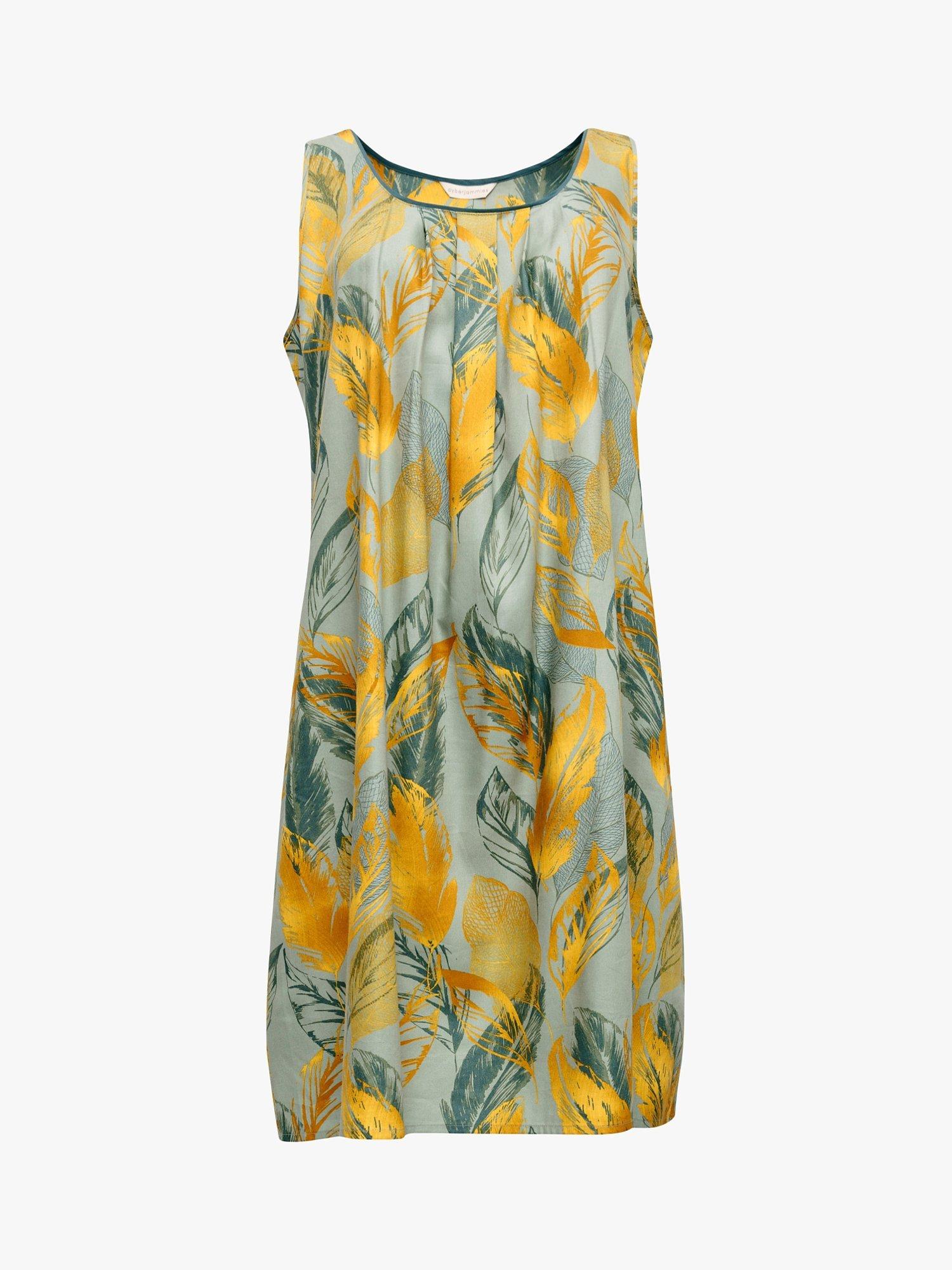 Product image 3 of 4, which shows Cyberjammies Hannah Leaf Sleeveless Nightdress, Green, 12