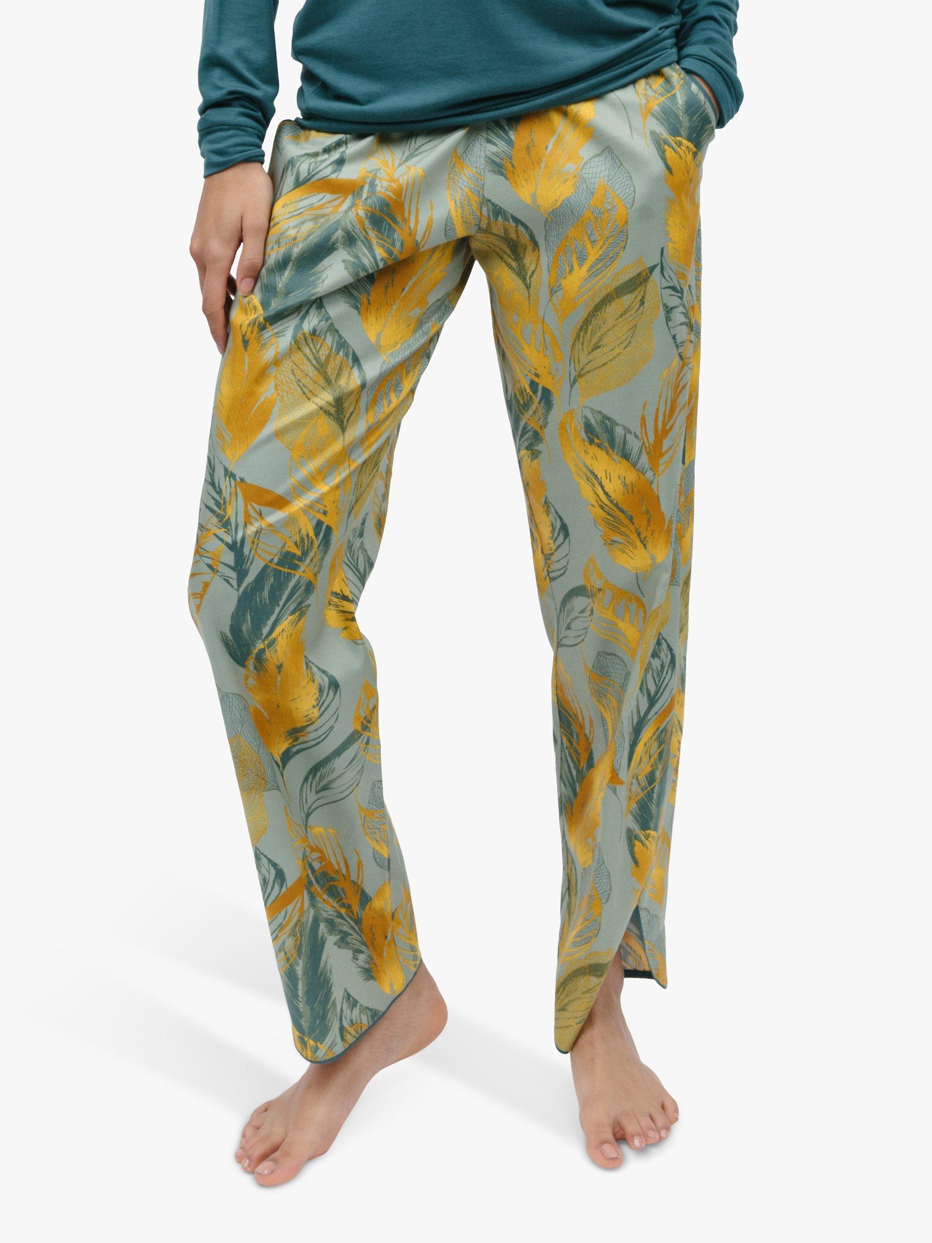 Product image 1 of 4, which shows Cyberjammies Hannah Leaf Pyjama Bottoms, Green, 8