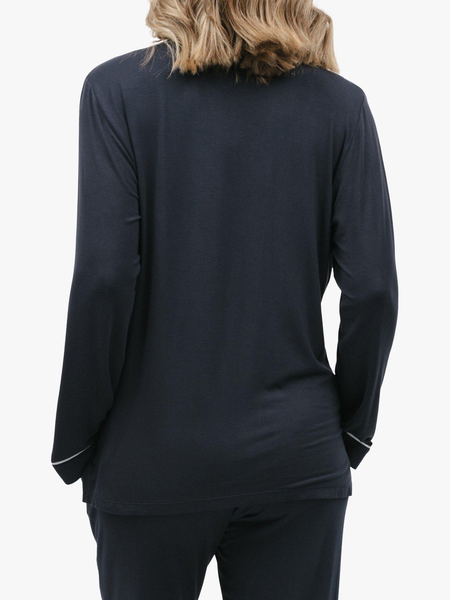 Product image 2 of 4, which shows Cyberjammies Nicole Long Sleeve Pyjama Top, Charcoal, 8