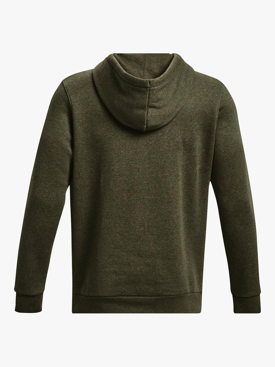 Product image 6 of 6, which shows Under Armour Essential Fleece Hoodie, Marine Green/White, S