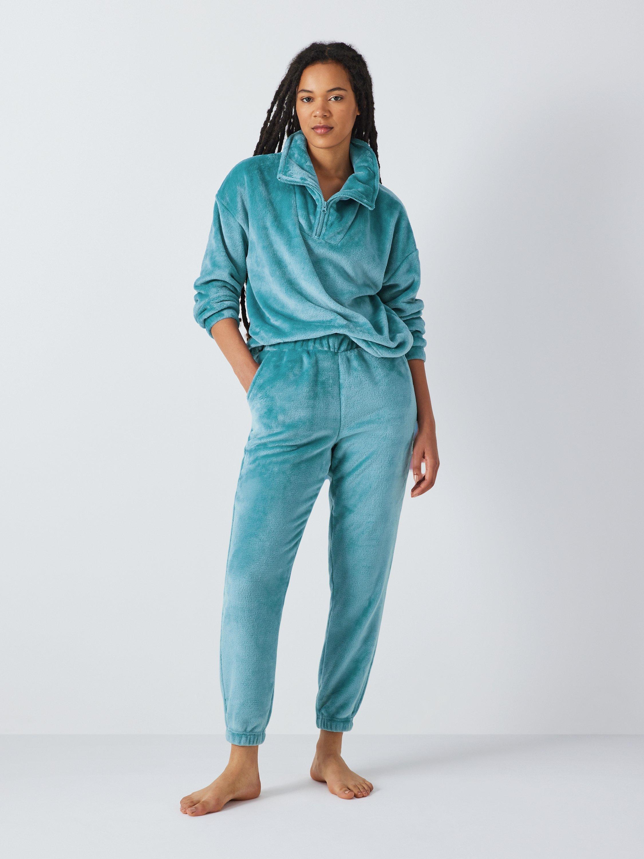 John Lewis ANYDAY Half Zip Lounge Set, Teal
