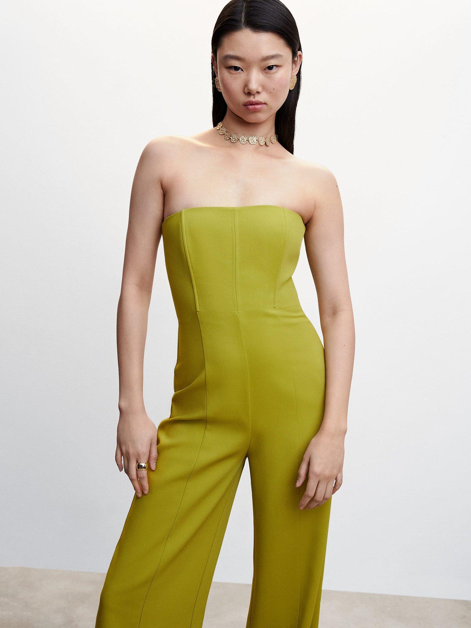 Mango Paul One Piece Jumpsuit, Green