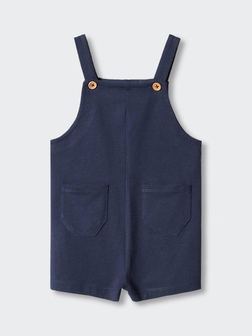 Mango Kids' Tito Dungarees, Navy