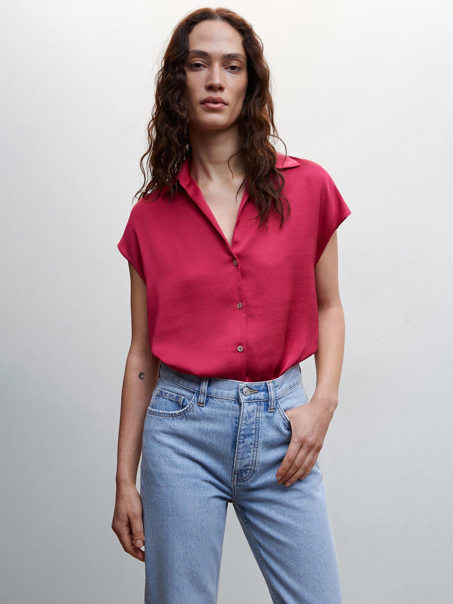 Mango Sassa Shirt, Medium Red