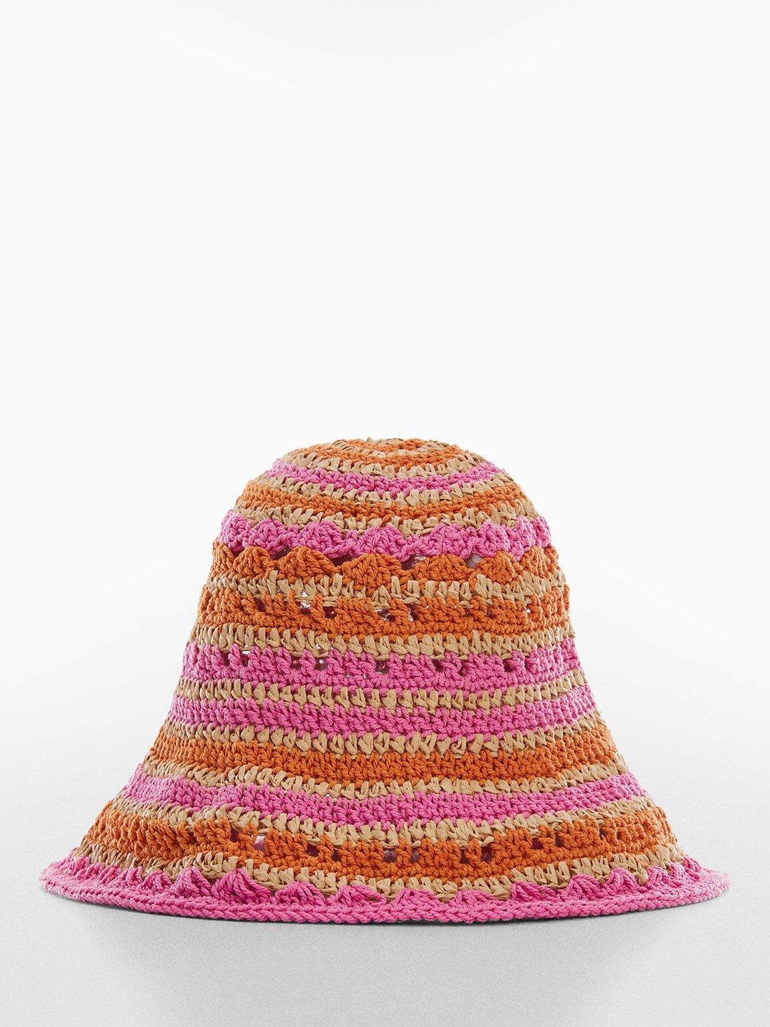 Mango Andros Sun Hat, Pink, One Size