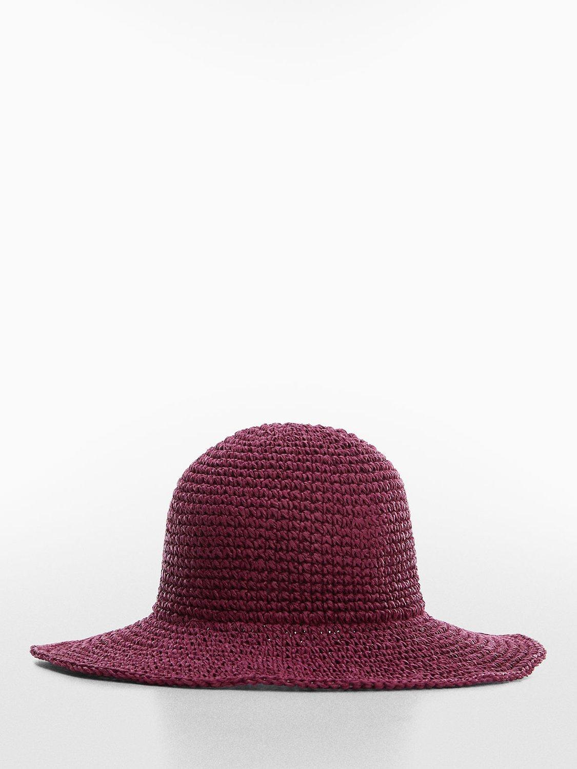 Mango Arena Fibre Woven Hat, Medium Purple, One Size
