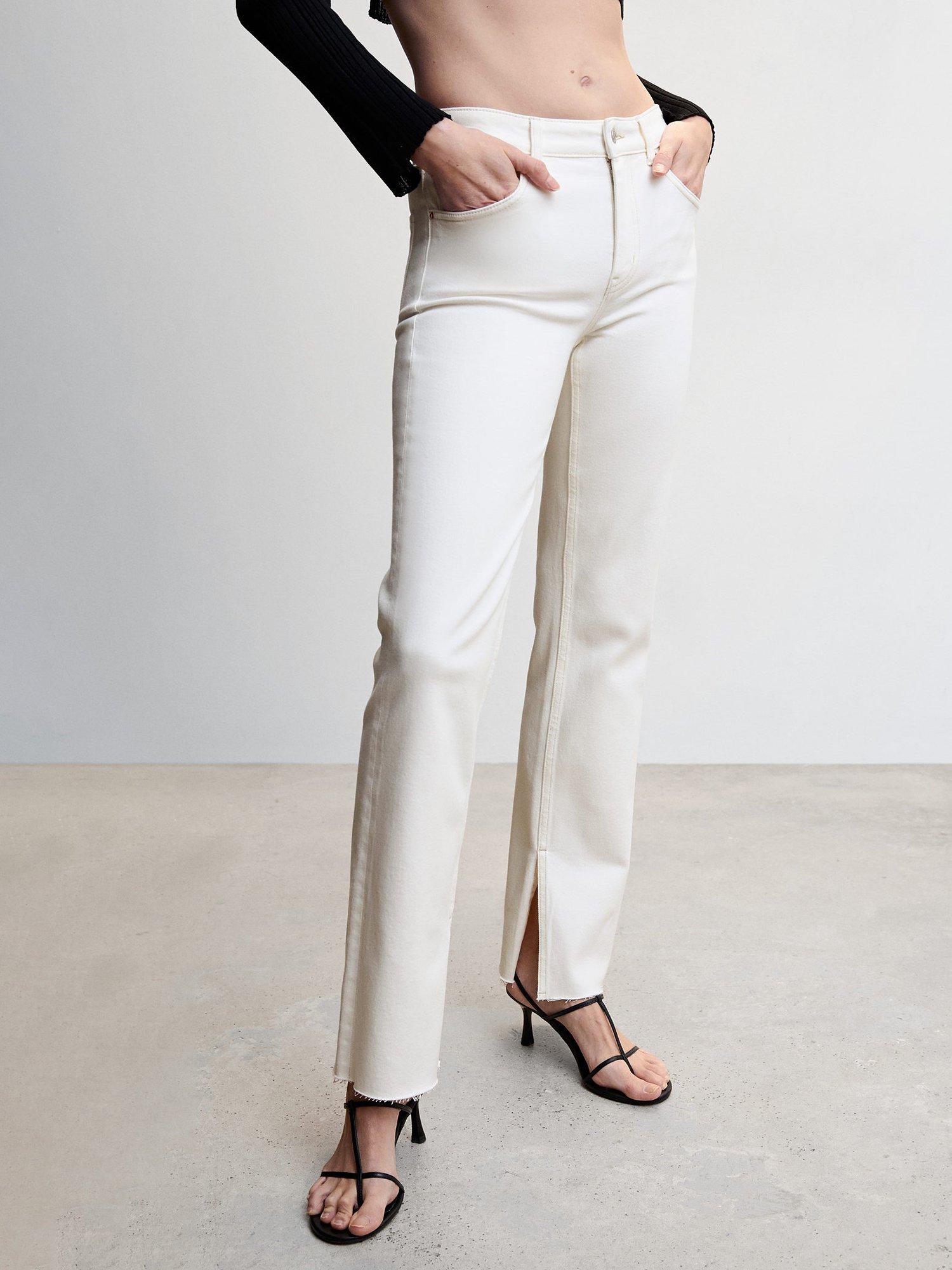 Mango Elle Straight Jeans, Natural White