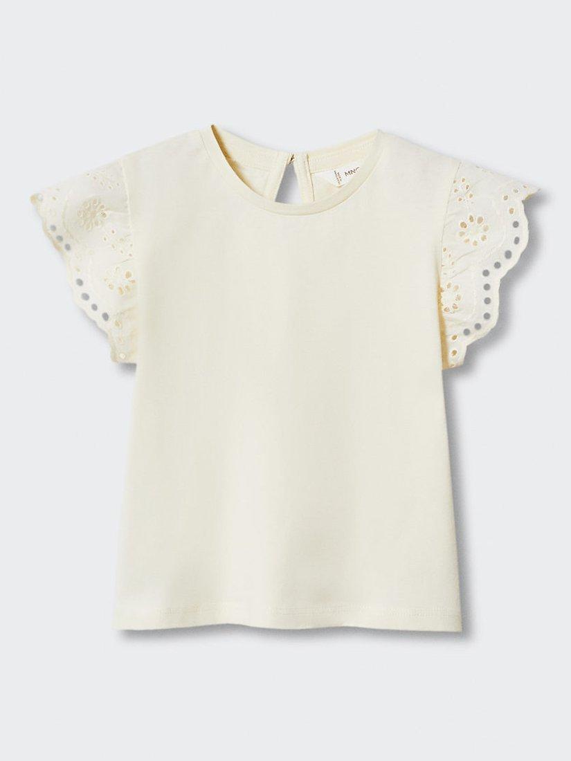 Mango Baby Laila Ruffle T-Shirt, Yellow
