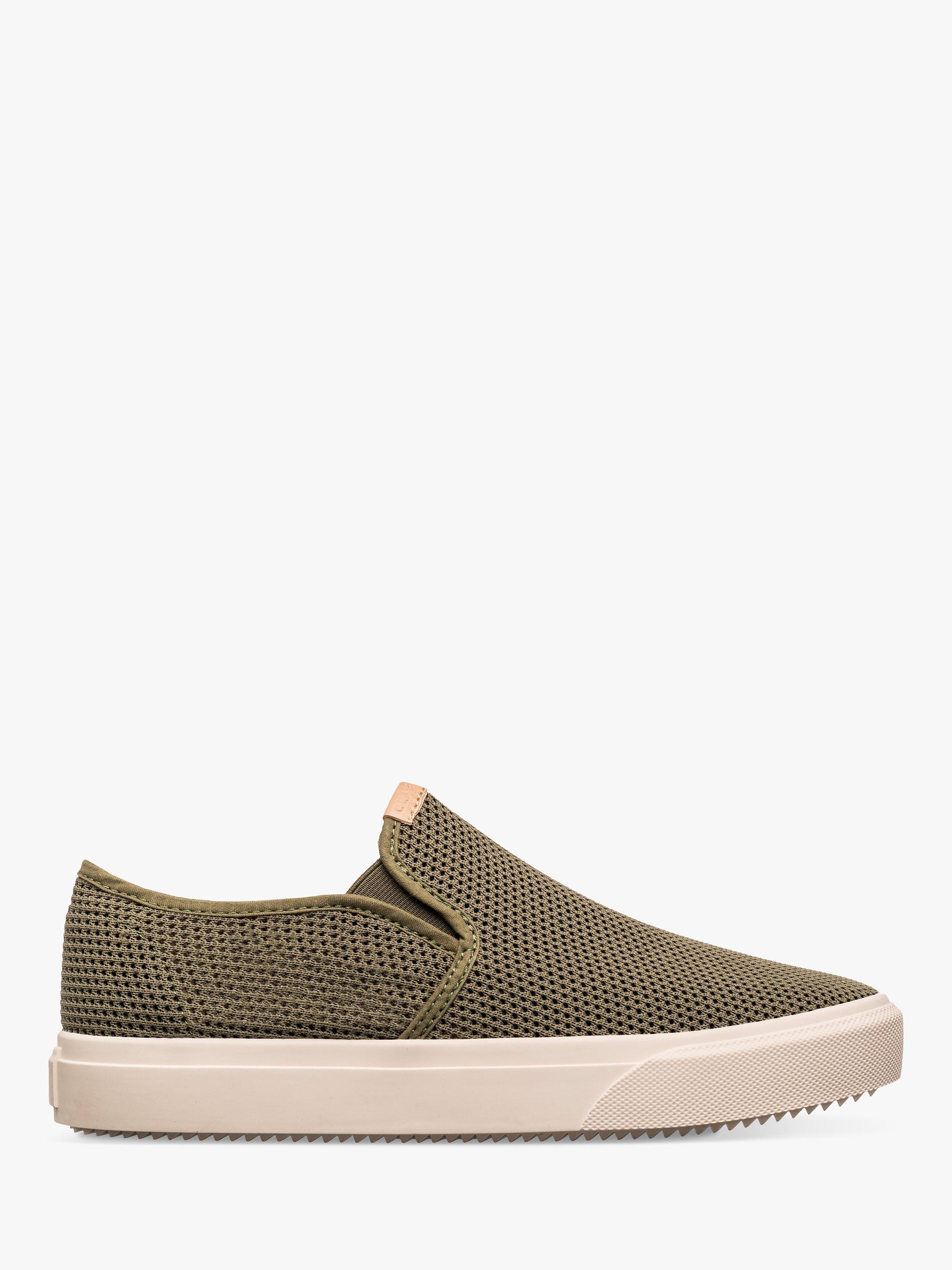 Product image 1 of 4, which shows CLAE Porter Knit Slip On Shoes, Olive, 6