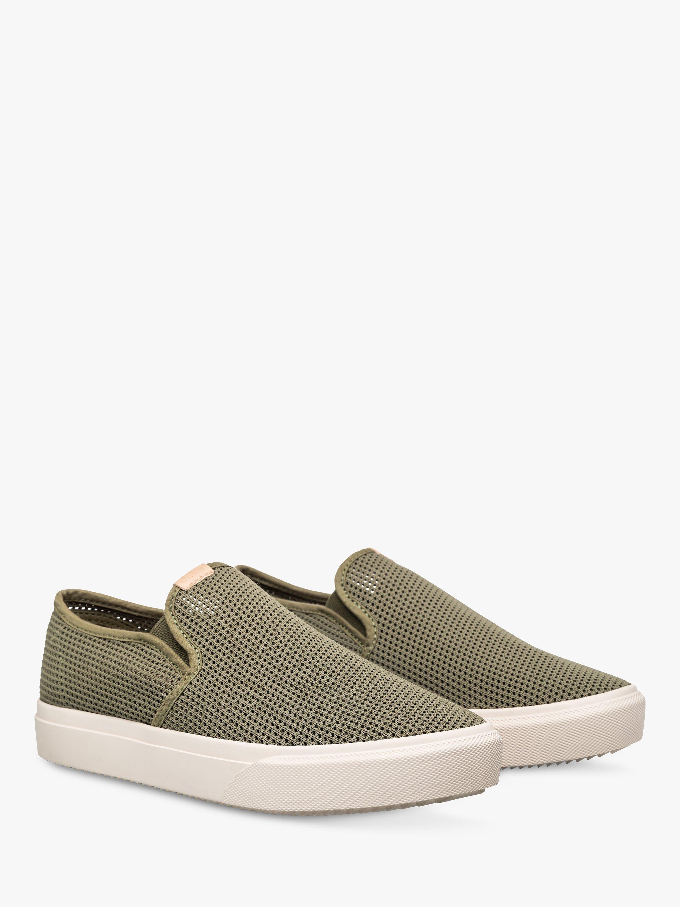 Product image 2 of 4, which shows CLAE Porter Knit Slip On Shoes, Olive, 6