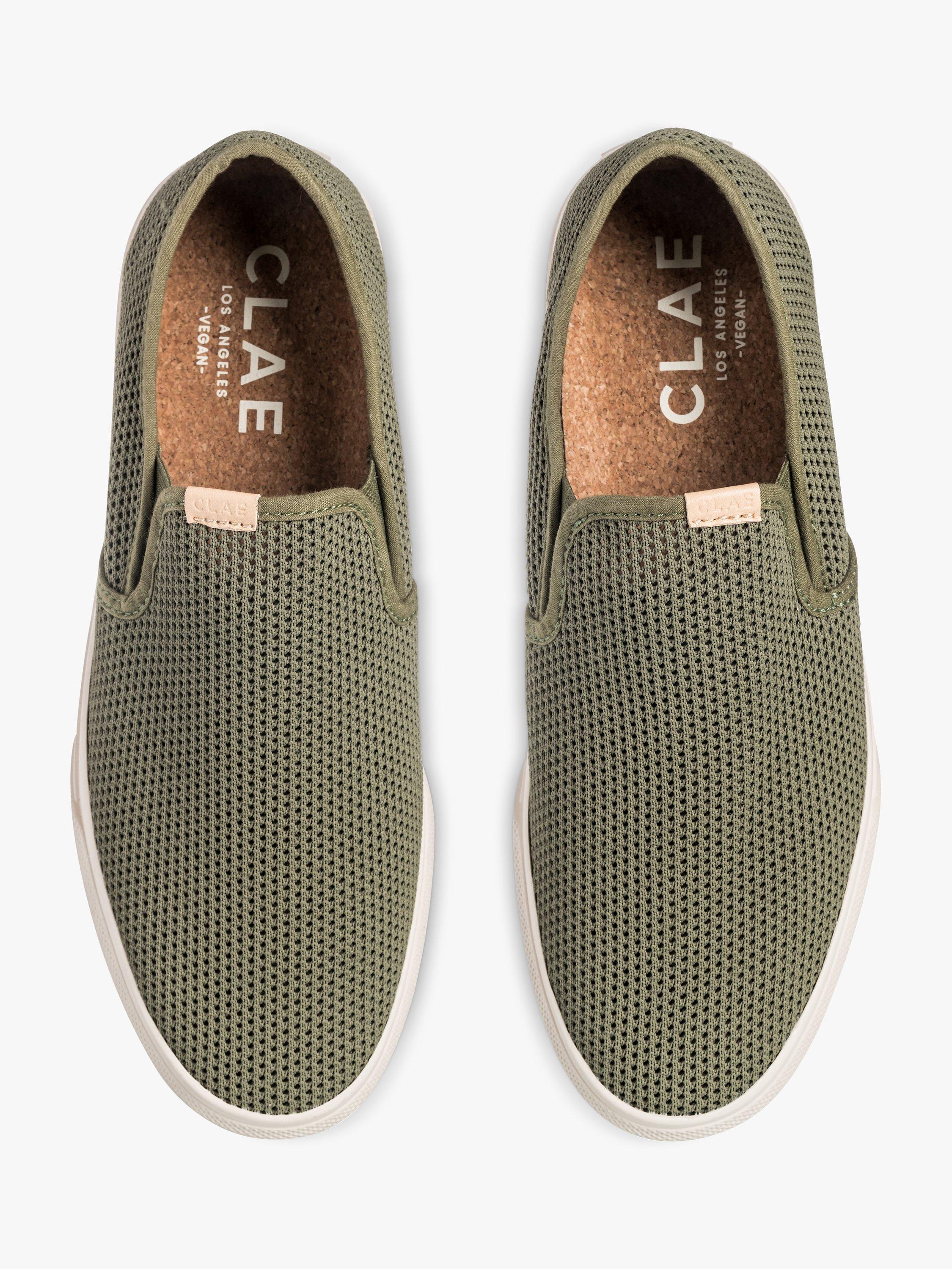 Product image 3 of 4, which shows CLAE Porter Knit Slip On Shoes, Olive, 6