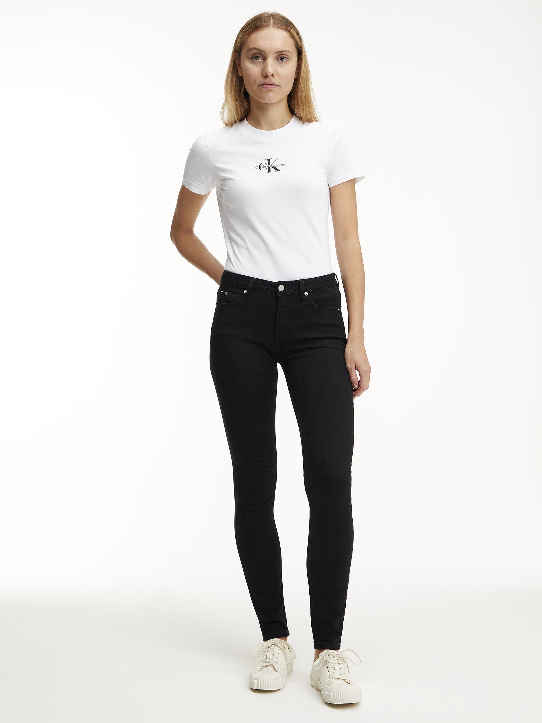 Calvin Klein Mid Rise Skinny Jeans Black