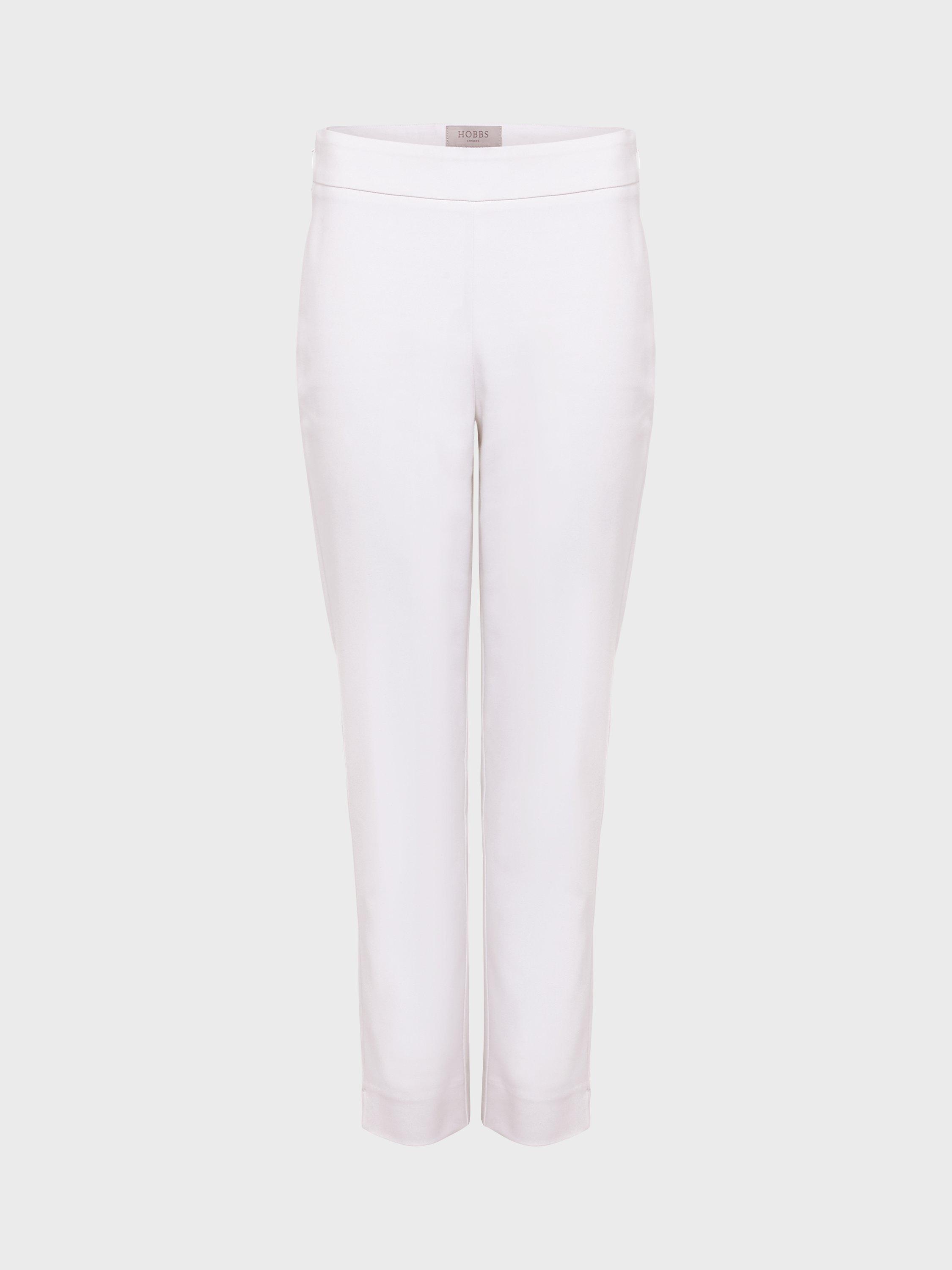Product image 5 of 5, which shows Hobbs Kaya Capri Trousers, White, 10