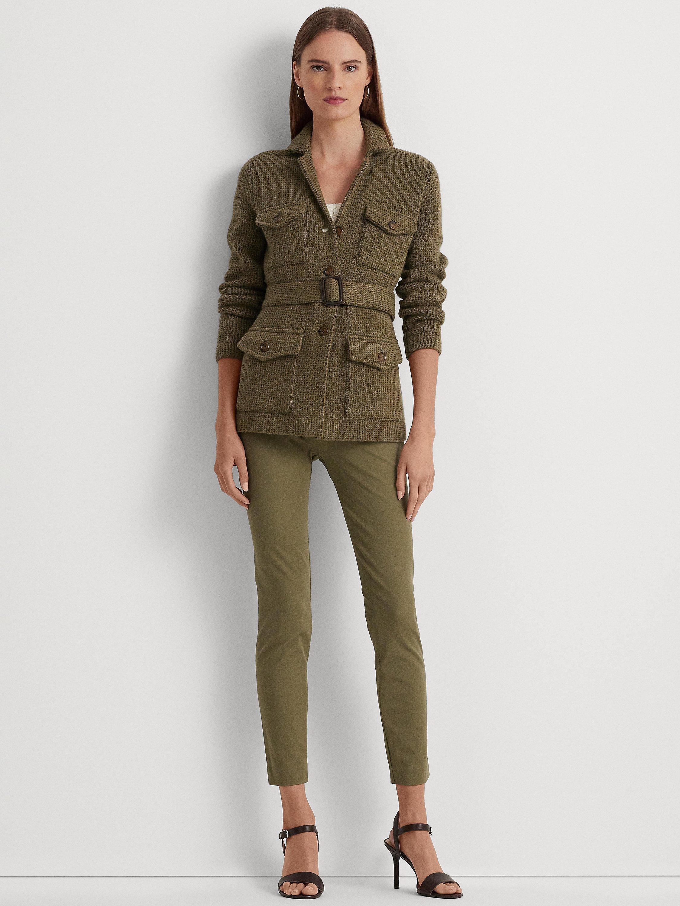 Lauren Ralph Lauren Keslina Skinny Fit Trousers, Olive Fern
