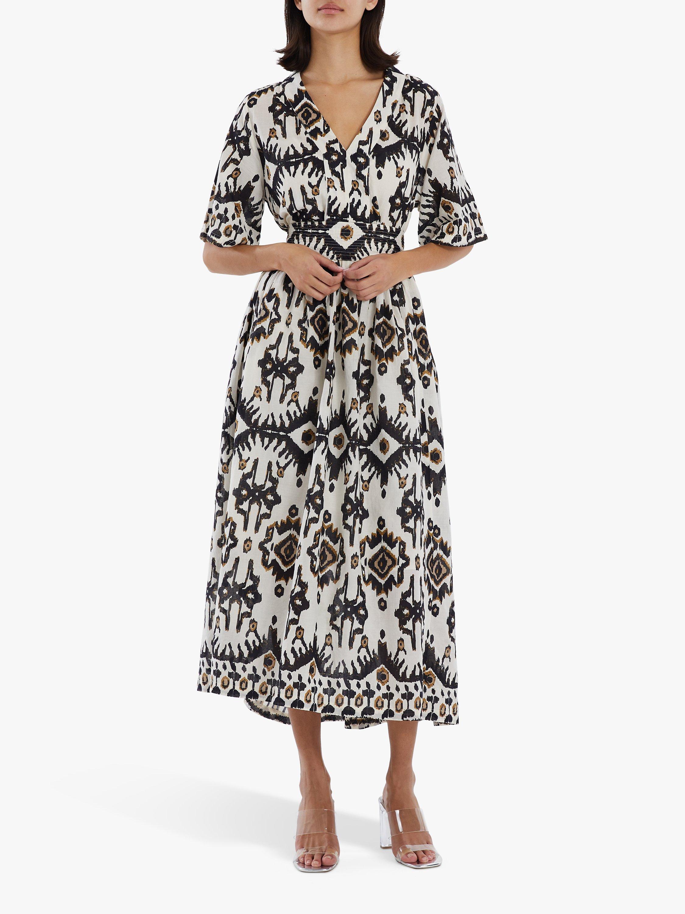 Lollys Laundry Sumia Ikat Print Dress, Black