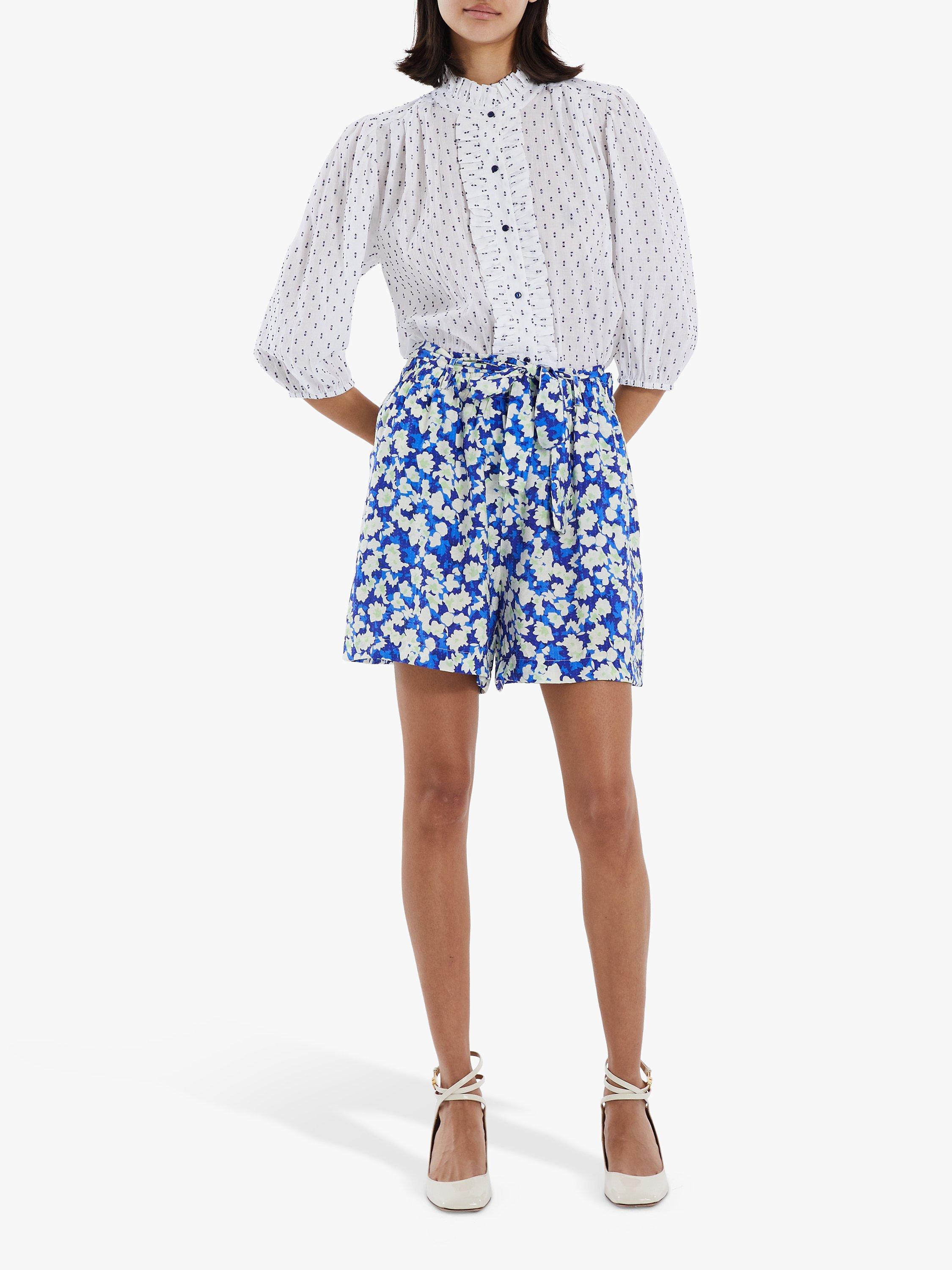 Lollys Laundry Perth Dot Ruffle Shirt, White