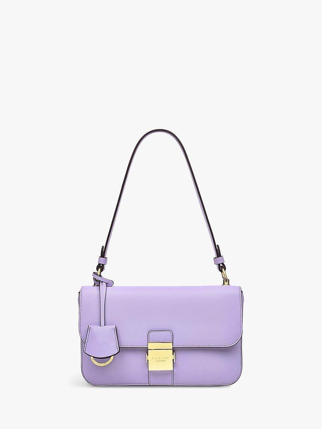 Radley Hanley Close Medium Leather Shoulder Bag, Lavender, One Size