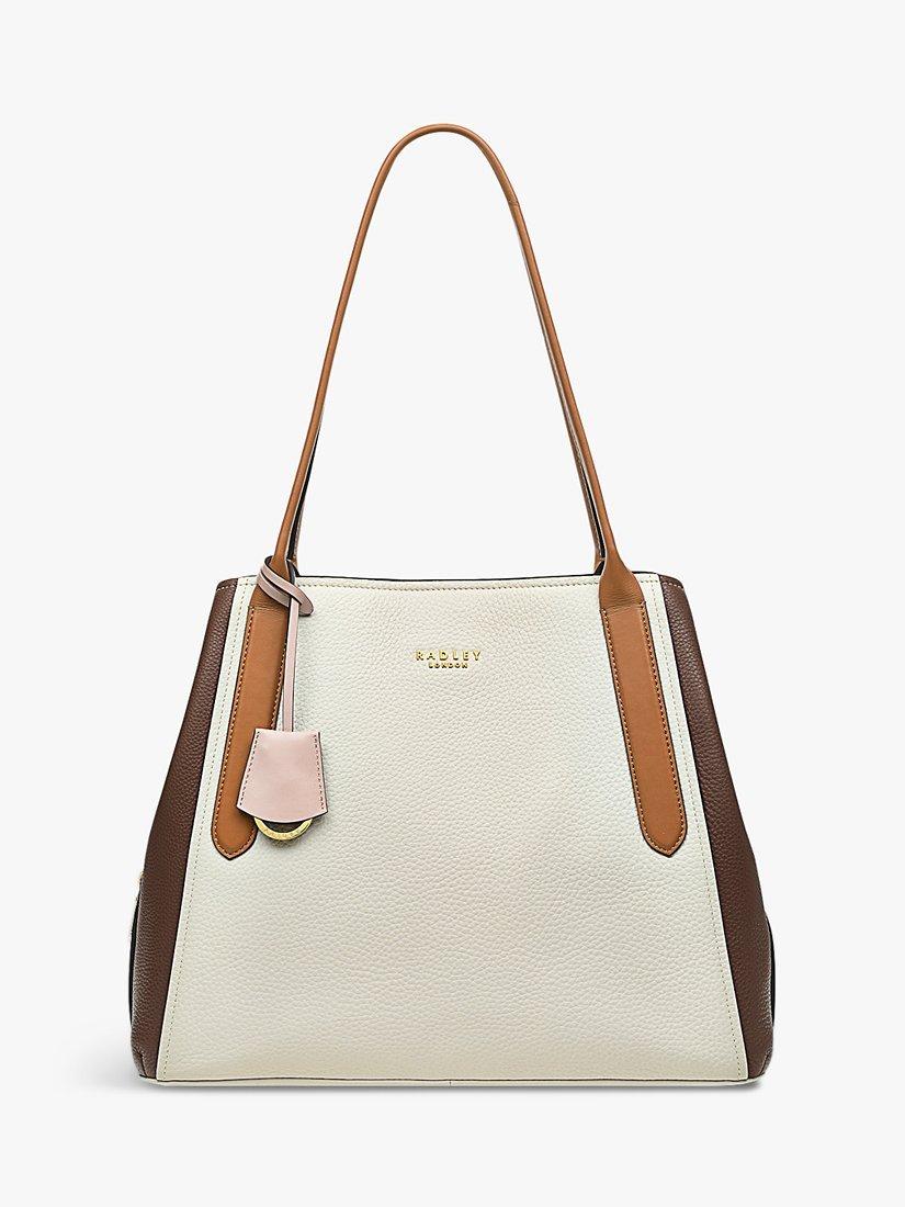 Radley Baylis Road 2.0 Colour Block Medium Leather Shoulder Bag, Birch/Multi