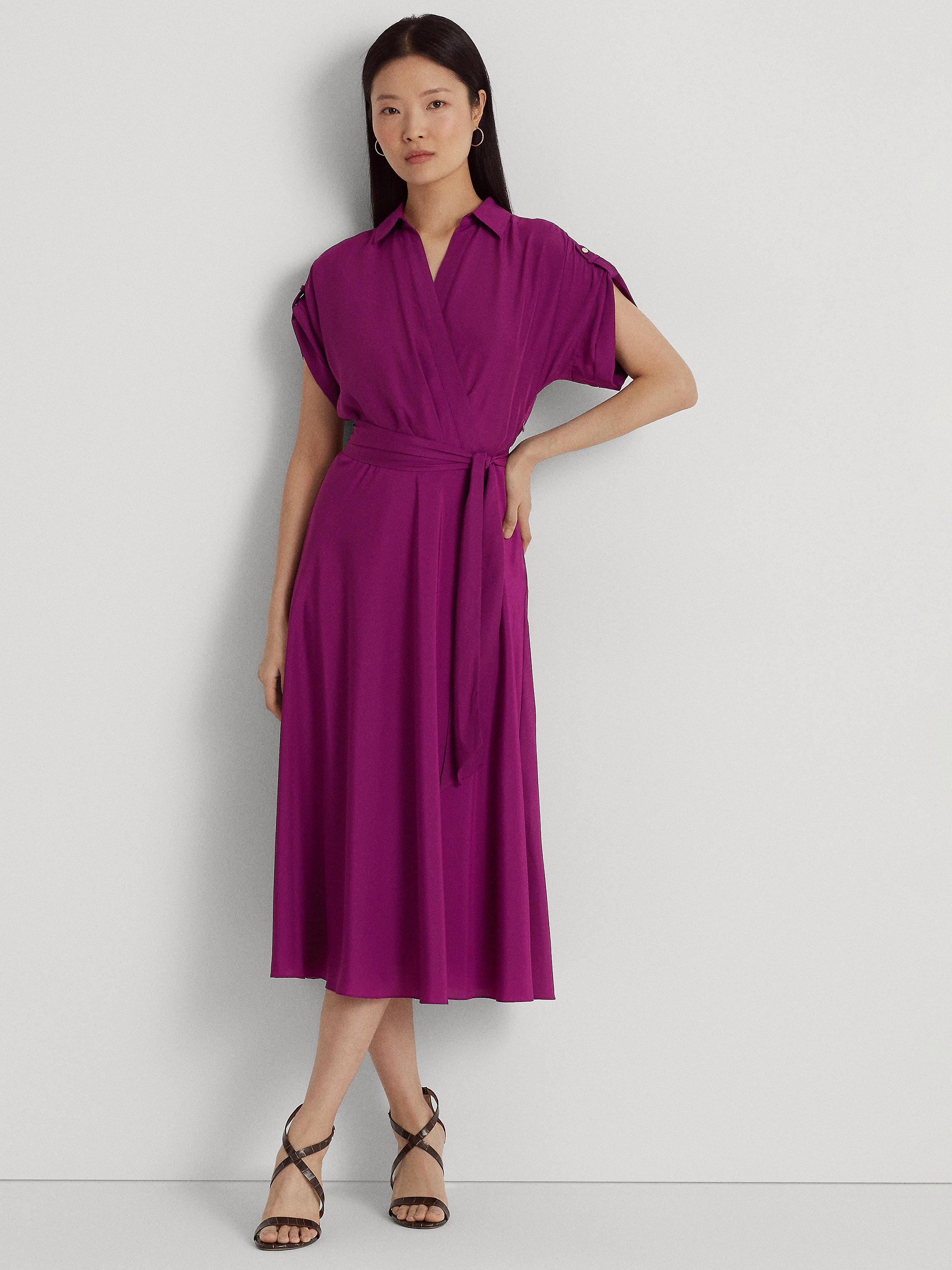 Lauren Ralph Lauren Fratillio Midi Shirt Dress, Plum Caspia