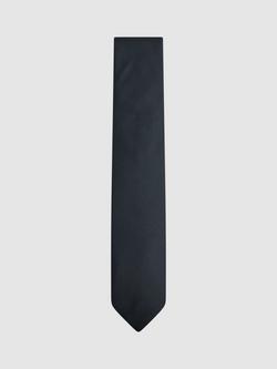 Reiss Ceremony Textured Silk Tie, Navy