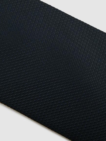 Reiss Ceremony Textured Silk Tie - view 2, Navy