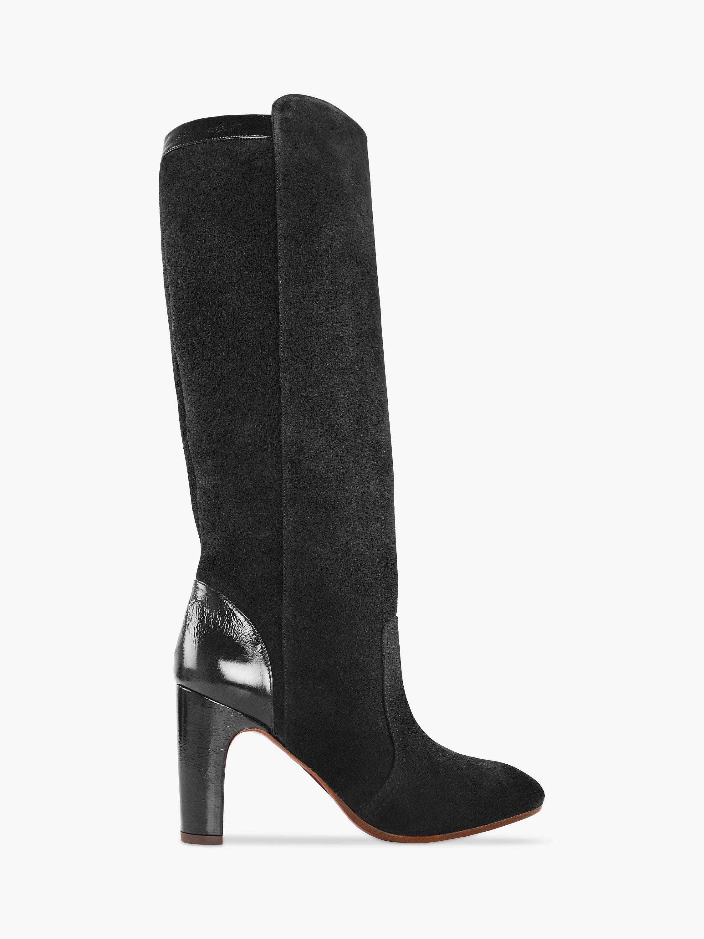 Chie Mihara Eryan Suede Knee High Boots, Black