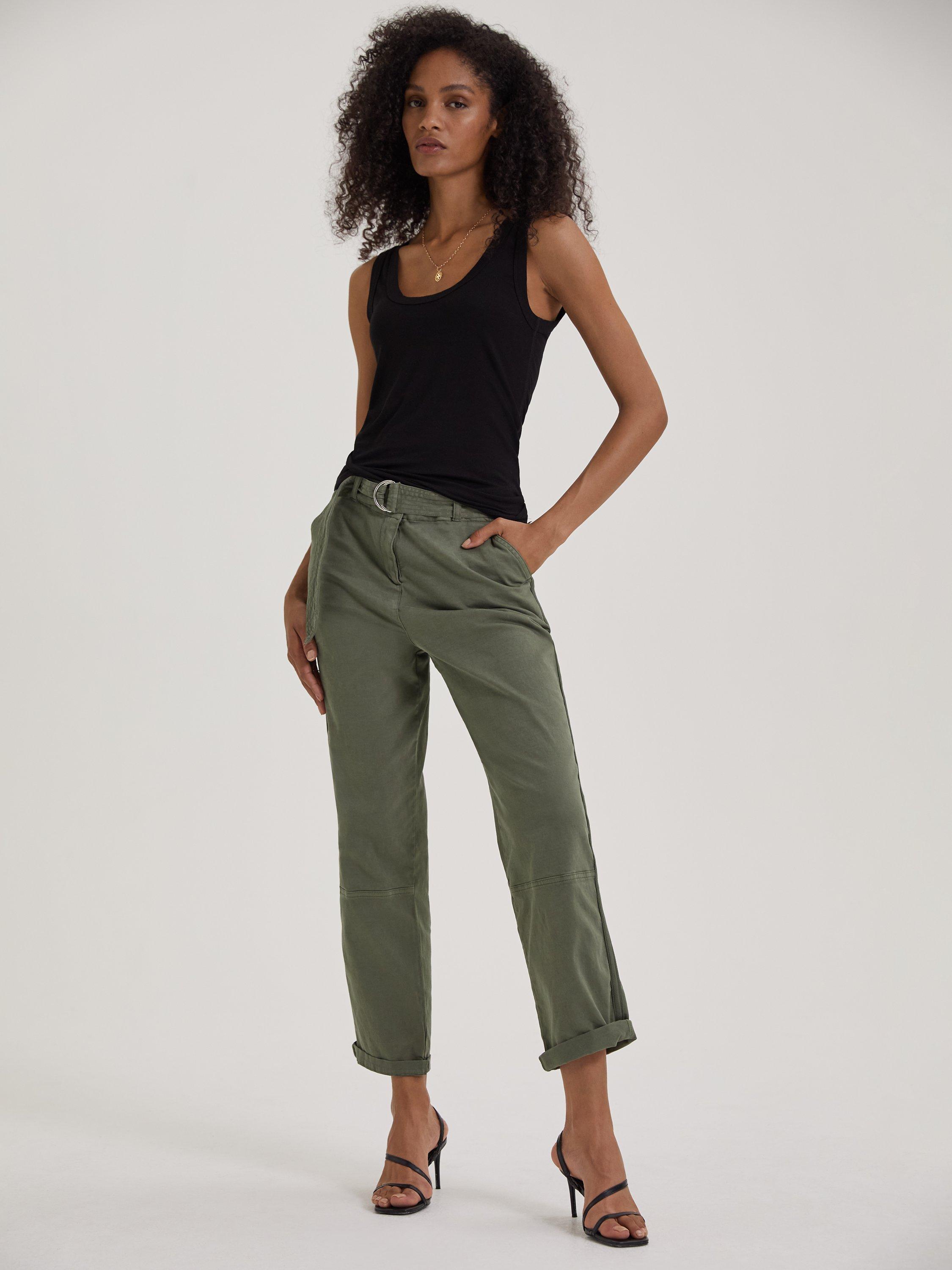 Baukjen Easter Organic Cotton Cargo Trousers, Light Khaki