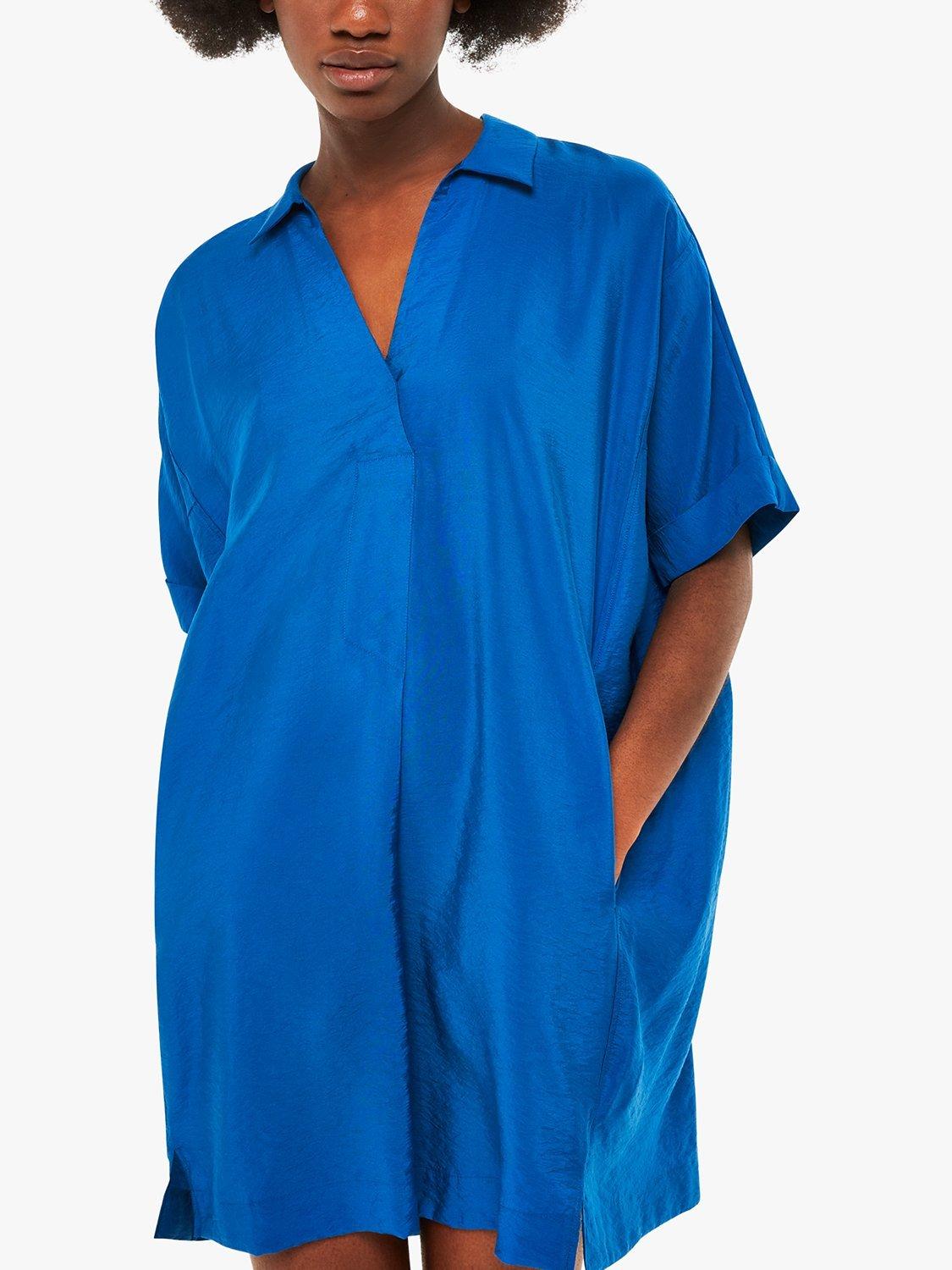 Whistles Melanie Relaxed Shirt Dress, Blue