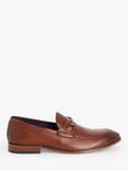 John Lewis Elsworth Trim Leather Loafers, Brown Tan