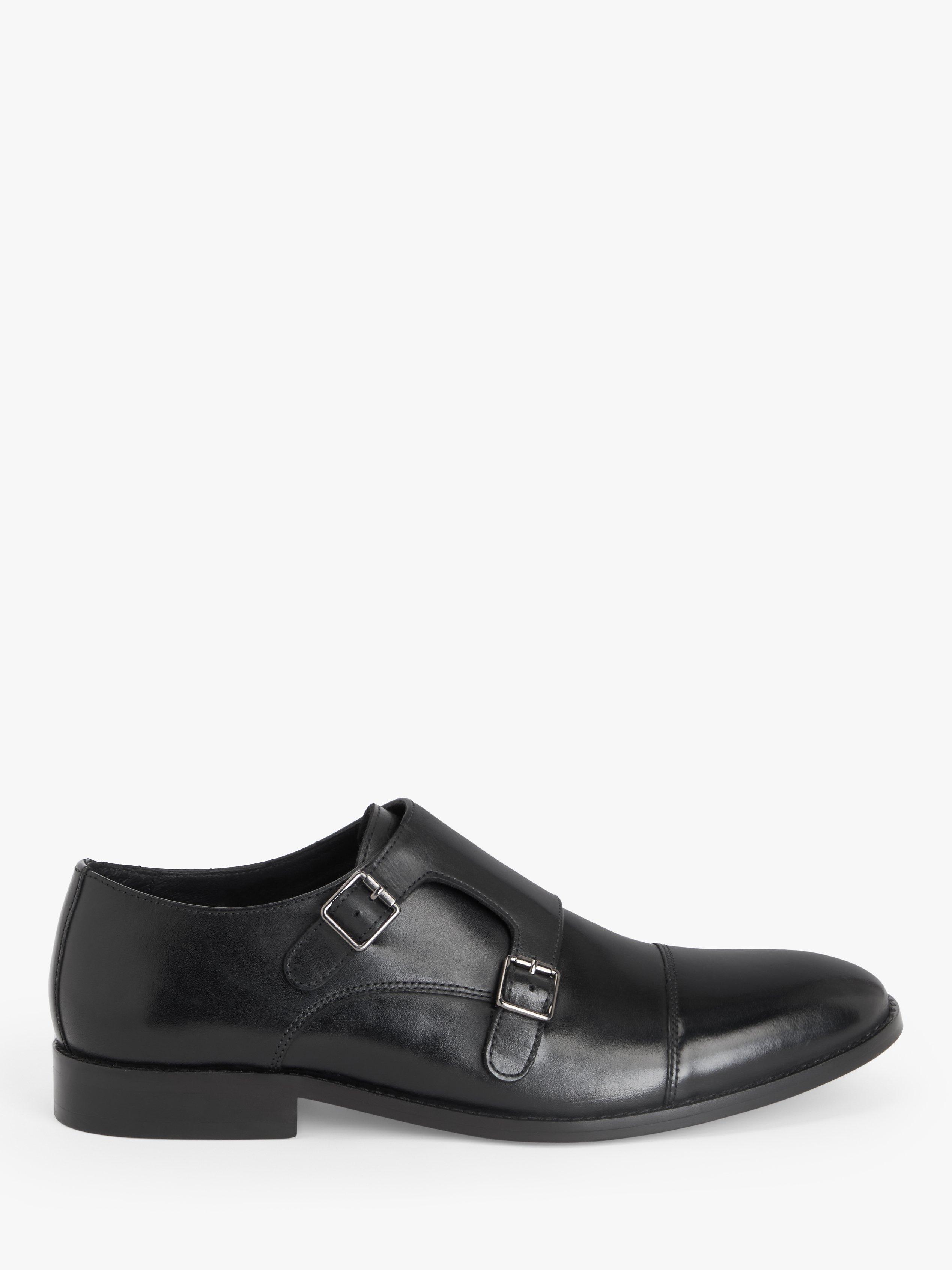 John Lewis Double Strap Leather Monk Shoes