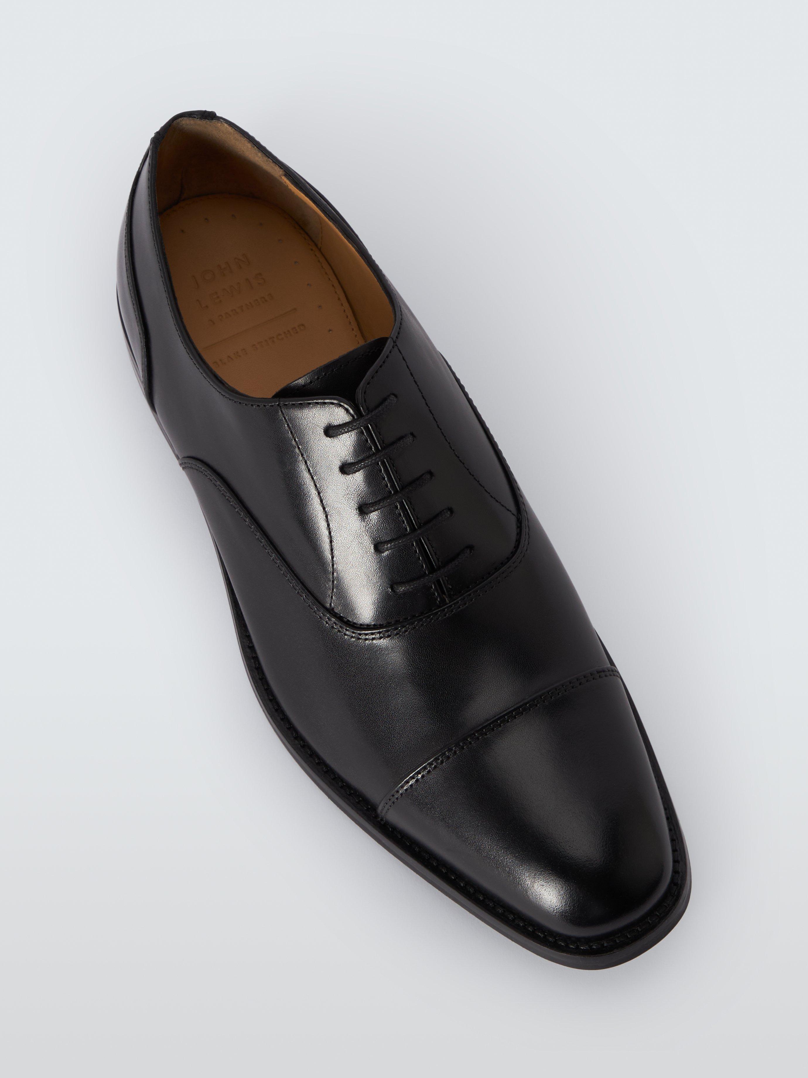 John Lewis Leather Classic Oxford Shoes Black